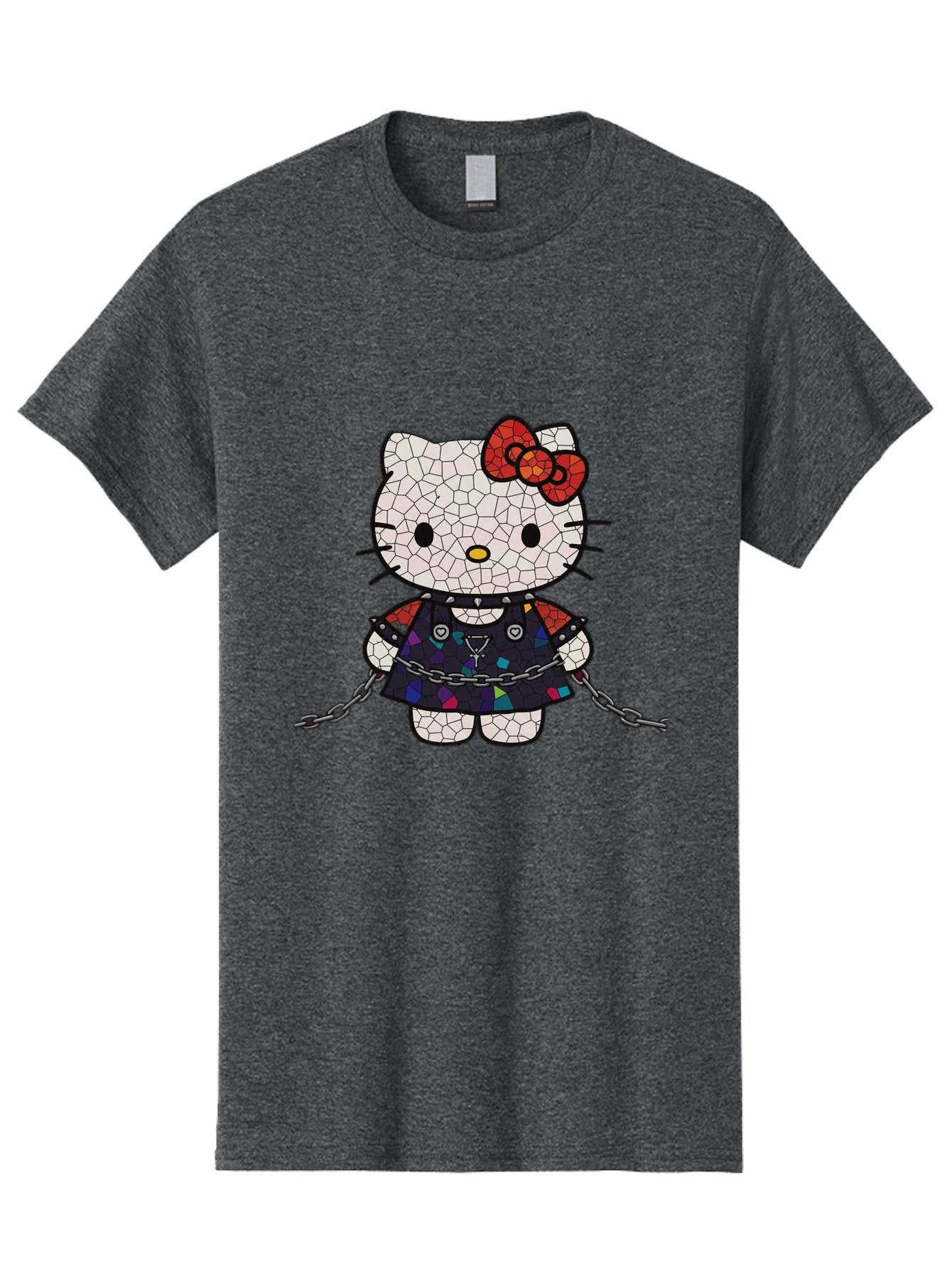 Mosaic-Hello-Kitty Men'S Graphic Tee, 100% Cotton, Comfortable Casual Summer Wear, Machine Washable, Vintage Camera, Old Camera, Antique Camera, Black Camera, Classic Photography, Photography Equipment, Nostalgic Device, Film Camera, Bak907 3