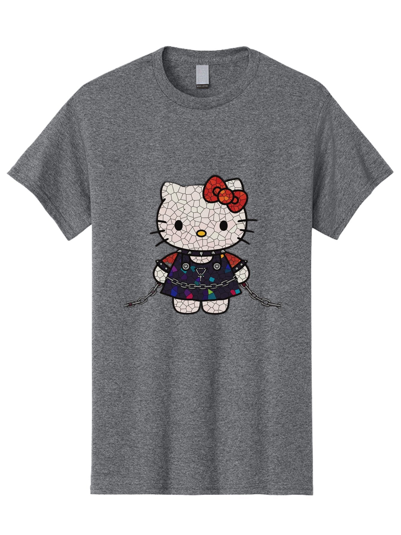 Mosaic-Hello-Kitty Men'S Graphic Tee, 100% Cotton, Comfortable Casual Summer Wear, Machine Washable, Vintage Camera, Old Camera, Antique Camera, Black Camera, Classic Photography, Photography Equipment, Nostalgic Device, Film Camera, Bak907 8
