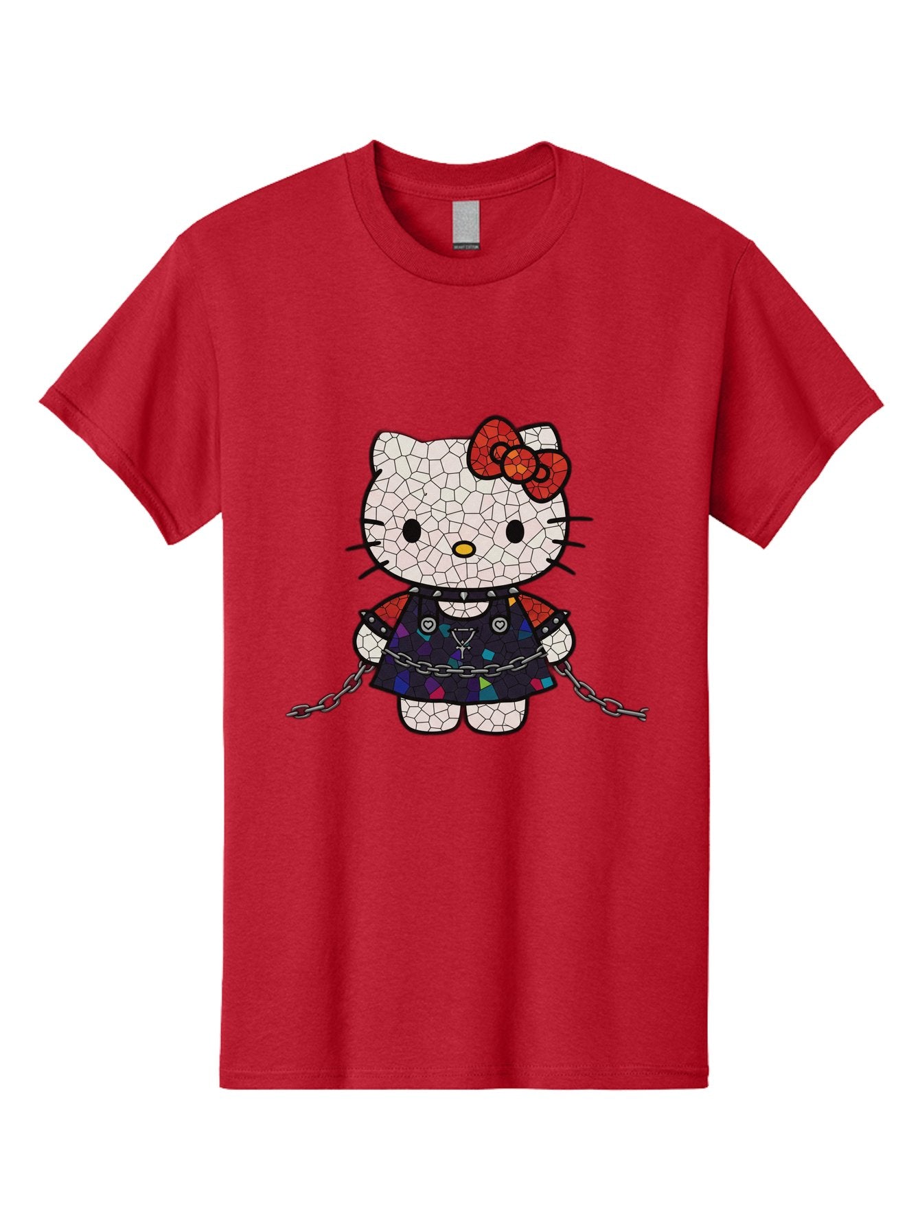 Mosaic-Hello-Kitty Men'S Graphic Tee, 100% Cotton, Comfortable Casual Summer Wear, Machine Washable, Vintage Camera, Old Camera, Antique Camera, Black Camera, Classic Photography, Photography Equipment, Nostalgic Device, Film Camera, Bak907 4