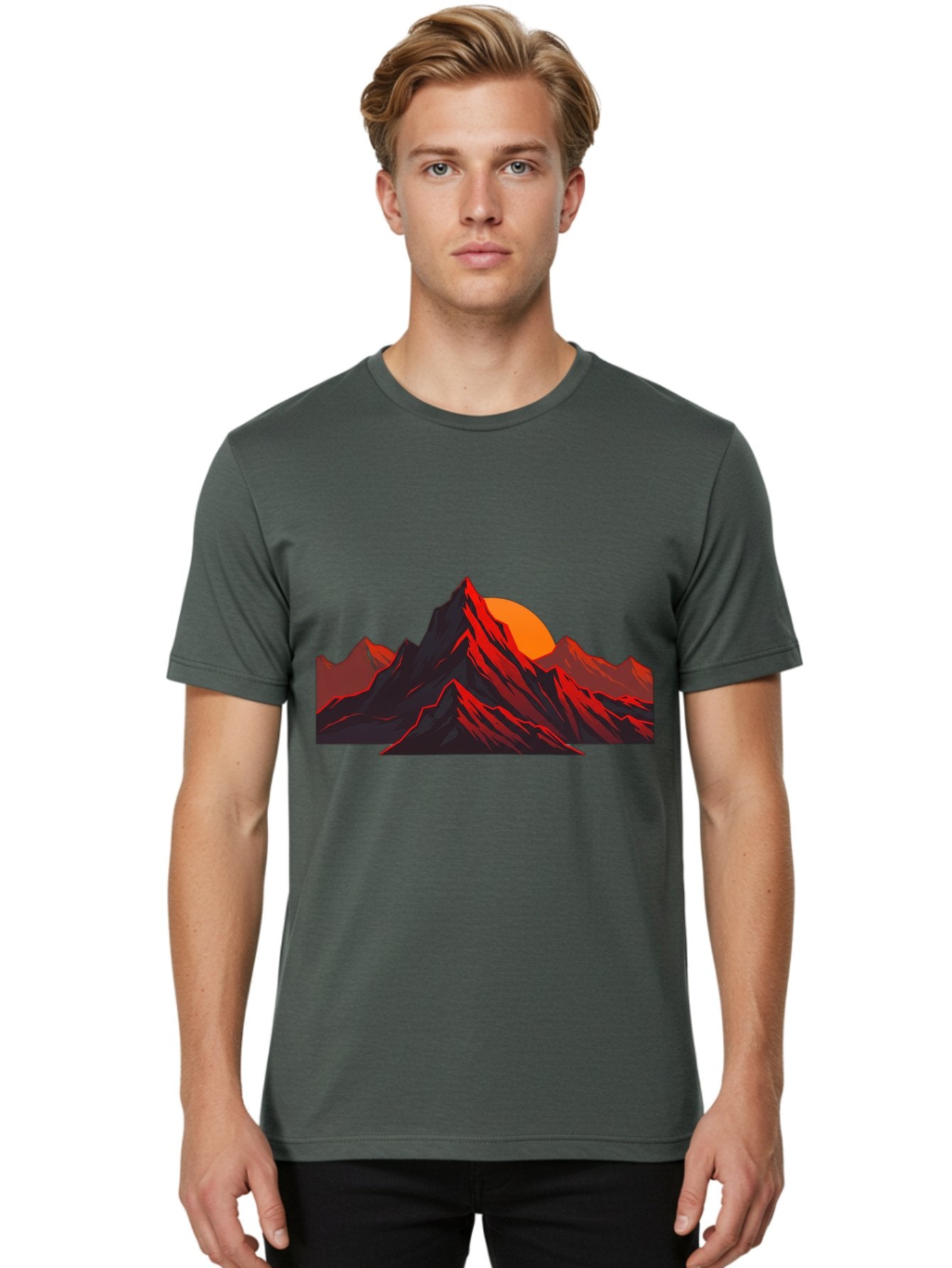 Mountain-At-Sunset Men'S Graphic Tee, 100% Cotton, Comfortable Casual Summer Wear, Machine Washable, Vintage Camera, Old Camera, Antique Camera, Black Camera, Classic Photography, Photography Equipment, Nostalgic Device, Film Camera, Bak909 27