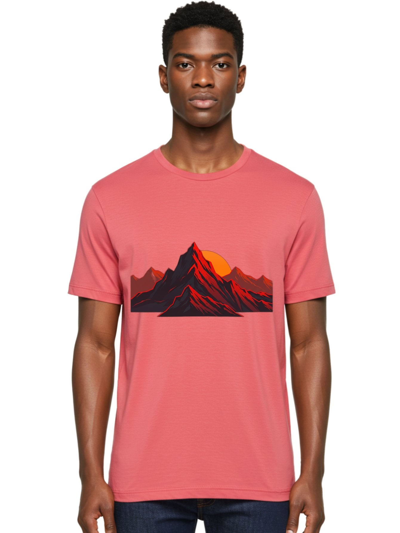 Mountain-At-Sunset Men'S Graphic Tee, 100% Cotton, Comfortable Casual Summer Wear, Machine Washable, Vintage Camera, Old Camera, Antique Camera, Black Camera, Classic Photography, Photography Equipment, Nostalgic Device, Film Camera, Bak909 25