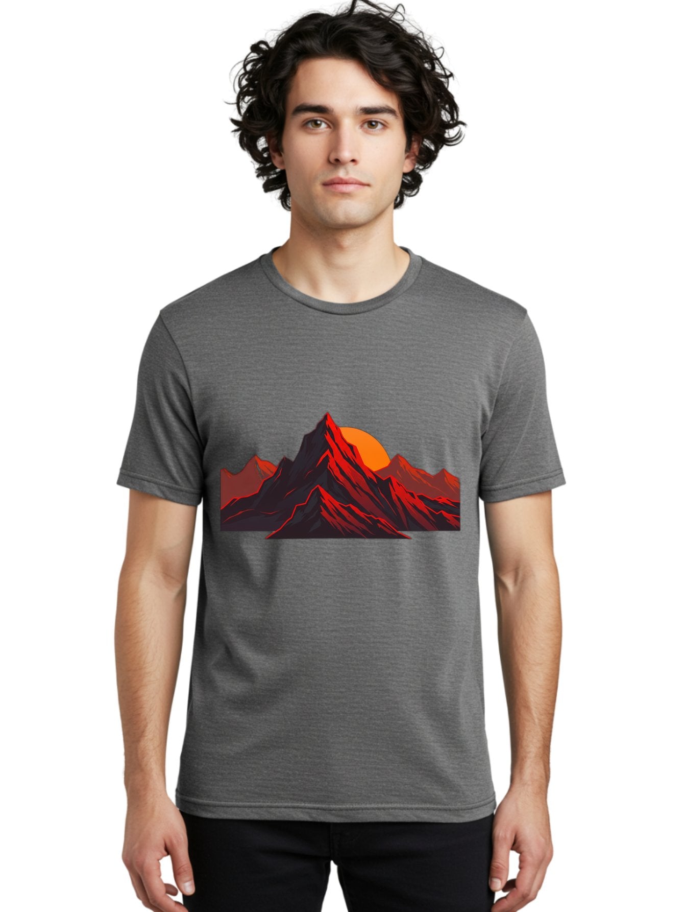 Mountain-At-Sunset Men'S Graphic Tee, 100% Cotton, Comfortable Casual Summer Wear, Machine Washable, Vintage Camera, Old Camera, Antique Camera, Black Camera, Classic Photography, Photography Equipment, Nostalgic Device, Film Camera, Bak909 23