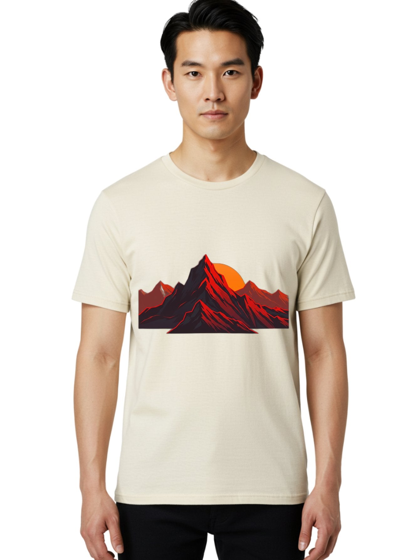 Mountain-At-Sunset Men'S Graphic Tee, 100% Cotton, Comfortable Casual Summer Wear, Machine Washable, Vintage Camera, Old Camera, Antique Camera, Black Camera, Classic Photography, Photography Equipment, Nostalgic Device, Film Camera, Bak909 21