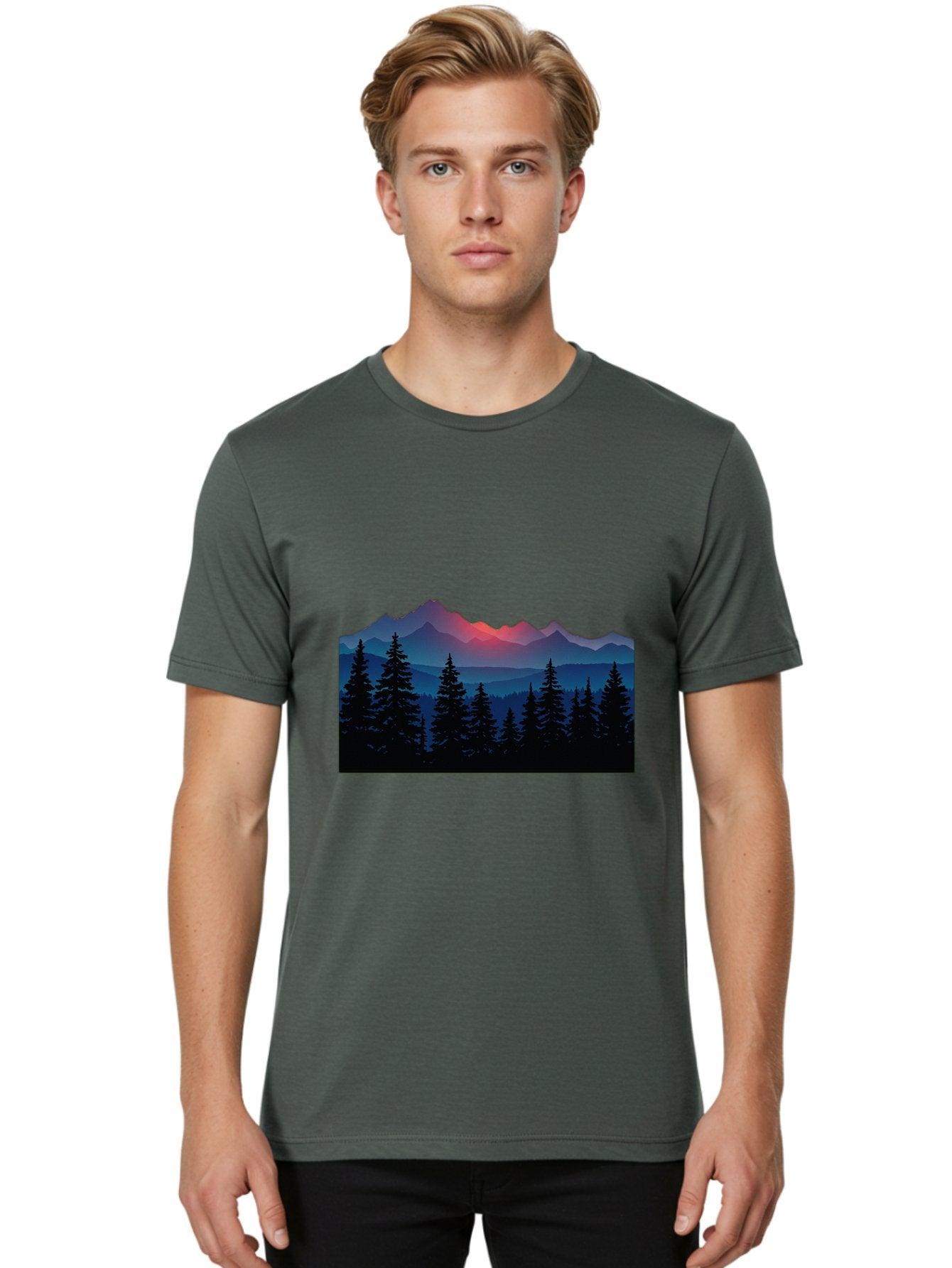Mountain-Landscape Men'S Graphic Tee, 100% Cotton, Comfortable Casual Summer Wear, Machine Washable, Vintage Camera, Old Camera, Antique Camera, Black Camera, Classic Photography, Photography Equipment, Nostalgic Device, Film Camera, Bak910 28