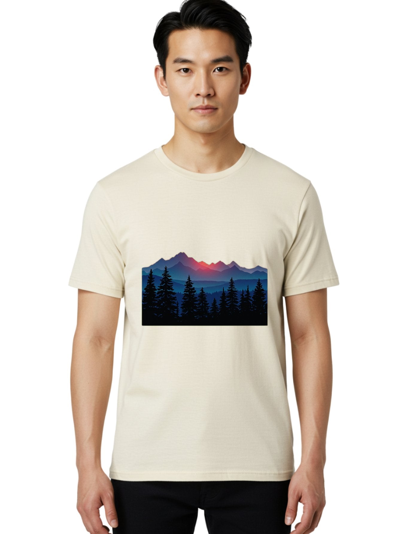 Mountain-Landscape Men'S Graphic Tee, 100% Cotton, Comfortable Casual Summer Wear, Machine Washable, Vintage Camera, Old Camera, Antique Camera, Black Camera, Classic Photography, Photography Equipment, Nostalgic Device, Film Camera, Bak910 27