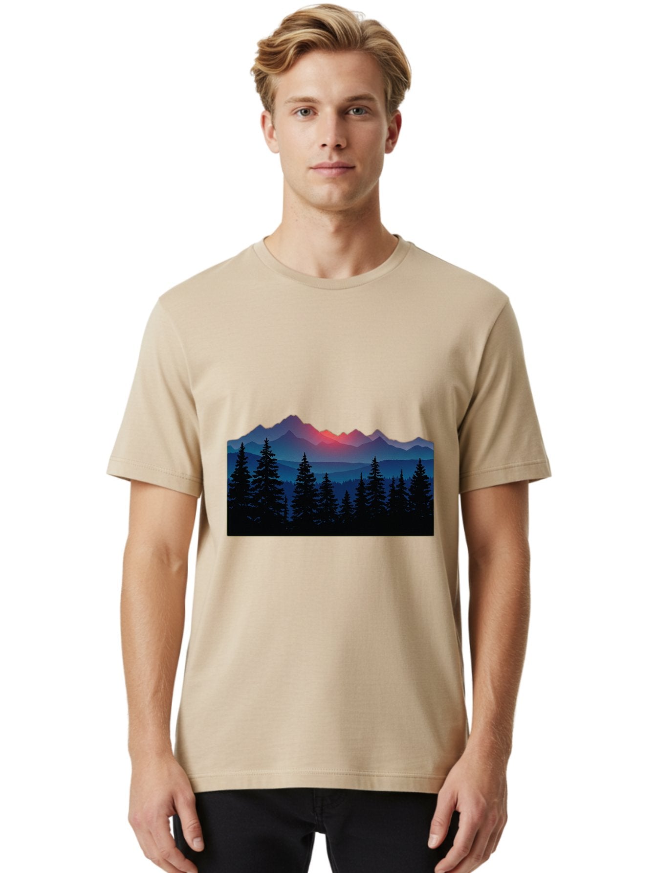 Mountain-Landscape Men'S Graphic Tee, 100% Cotton, Comfortable Casual Summer Wear, Machine Washable, Vintage Camera, Old Camera, Antique Camera, Black Camera, Classic Photography, Photography Equipment, Nostalgic Device, Film Camera, Bak910 18