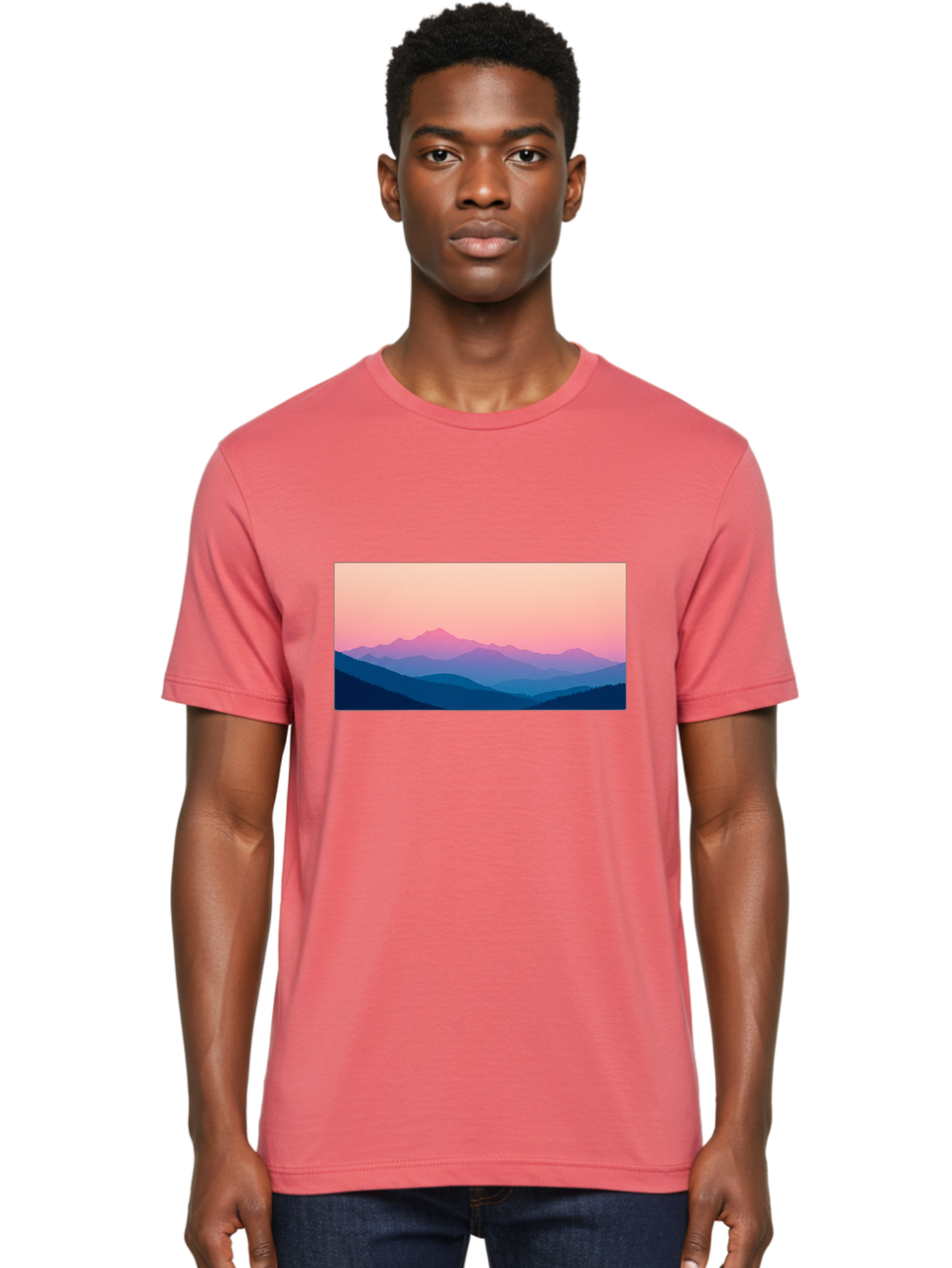 Mountain-Silhouettes Men'S Graphic Tee, 100% Cotton, Comfortable Casual Summer Wear, Machine Washable, Vintage Camera, Old Camera, Antique Camera, Black Camera, Classic Photography, Photography Equipment, Nostalgic Device, Film Camera, Bak913 18