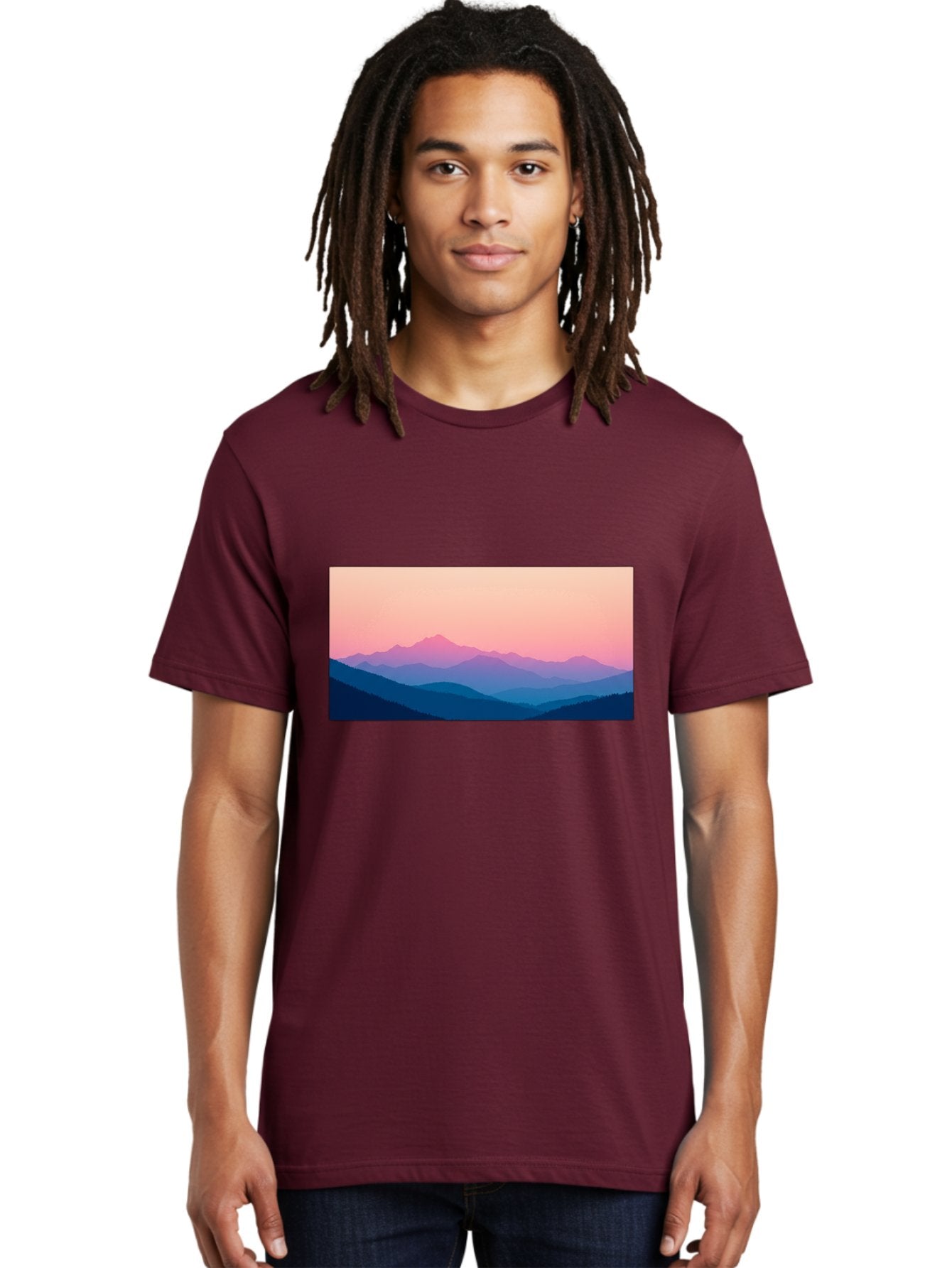 Mountain-Silhouettes Men'S Graphic Tee, 100% Cotton, Comfortable Casual Summer Wear, Machine Washable, Vintage Camera, Old Camera, Antique Camera, Black Camera, Classic Photography, Photography Equipment, Nostalgic Device, Film Camera, Bak913 21