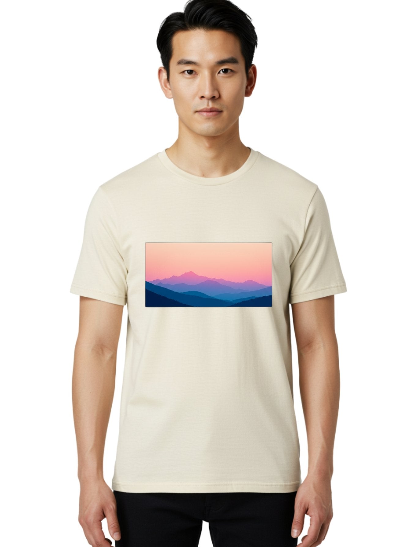 Mountain-Silhouettes Men'S Graphic Tee, 100% Cotton, Comfortable Casual Summer Wear, Machine Washable, Vintage Camera, Old Camera, Antique Camera, Black Camera, Classic Photography, Photography Equipment, Nostalgic Device, Film Camera, Bak913 22