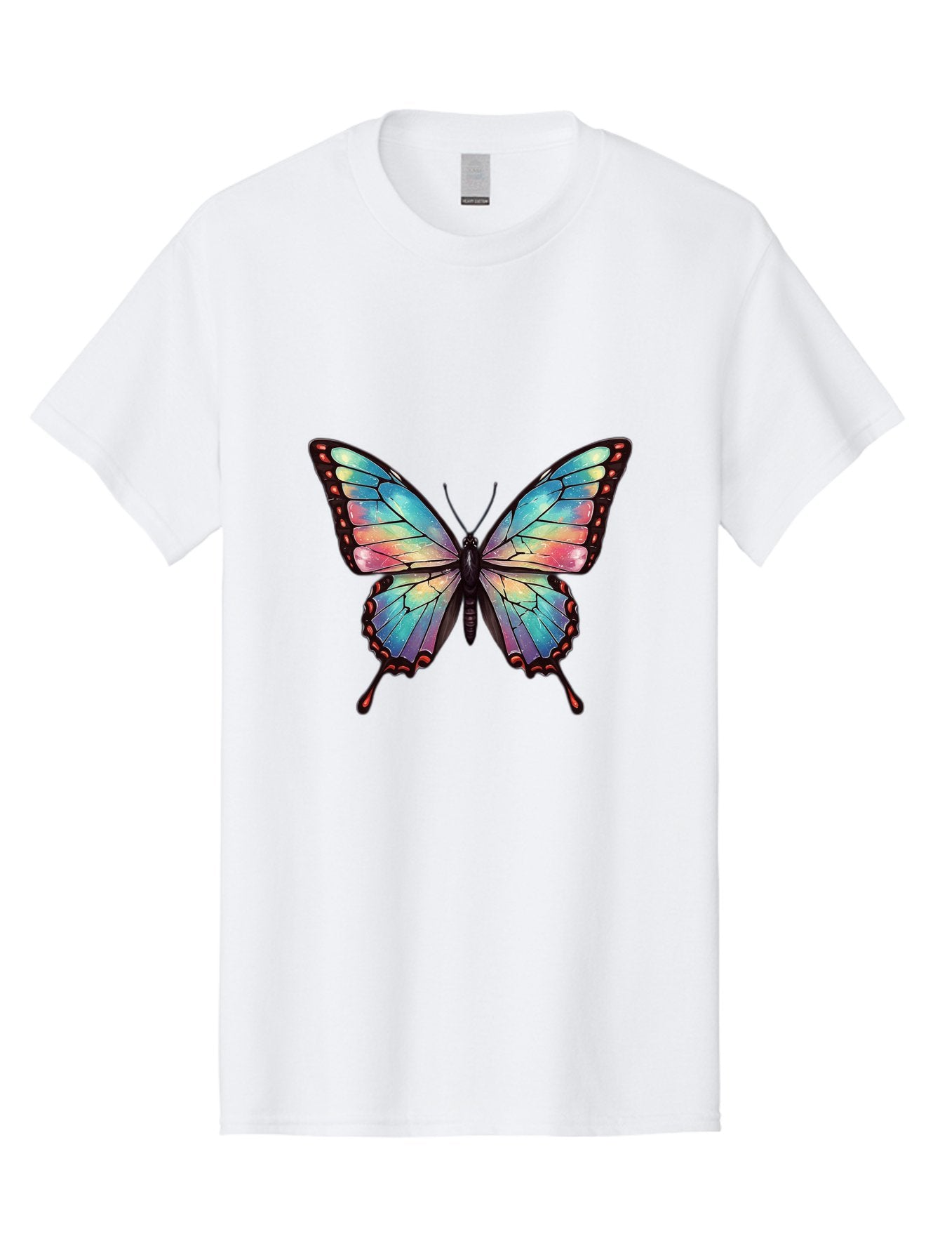 Multicolored-Butterfly Men'S Graphic Tee, 100% Cotton, Comfortable Casual Summer Wear, Machine Washable, Vintage Camera, Old Camera, Antique Camera, Black Camera, Classic Photography, Photography Equipment, Nostalgic Device, Film Camera, Bak914