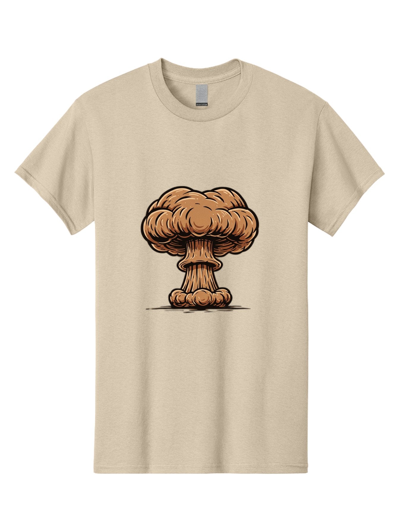 Mushroom-Cloud Men'S Graphic Tee, 100% Cotton, Comfortable Casual Summer Wear, Machine Washable, Vintage Camera, Old Camera, Antique Camera, Black Camera, Classic Photography, Photography Equipment, Nostalgic Device, Film Camera, Camera Art Bak917