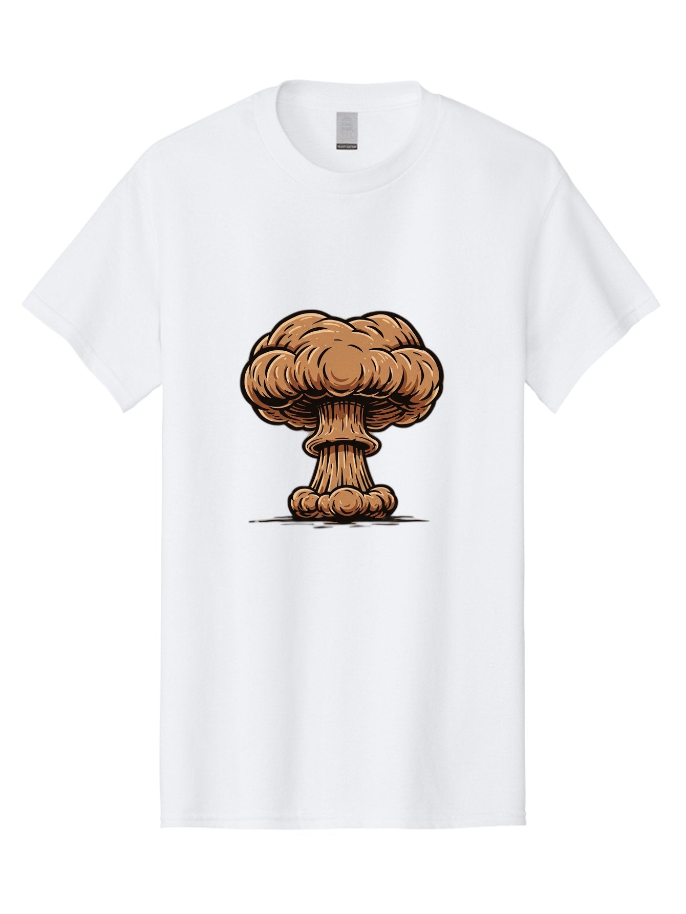 Mushroom-Cloud Men'S Graphic Tee, 100% Cotton, Comfortable Casual Summer Wear, Machine Washable, Vintage Camera, Old Camera, Antique Camera, Black Camera, Classic Photography, Photography Equipment, Nostalgic Device, Film Camera, Camera Art Bak917