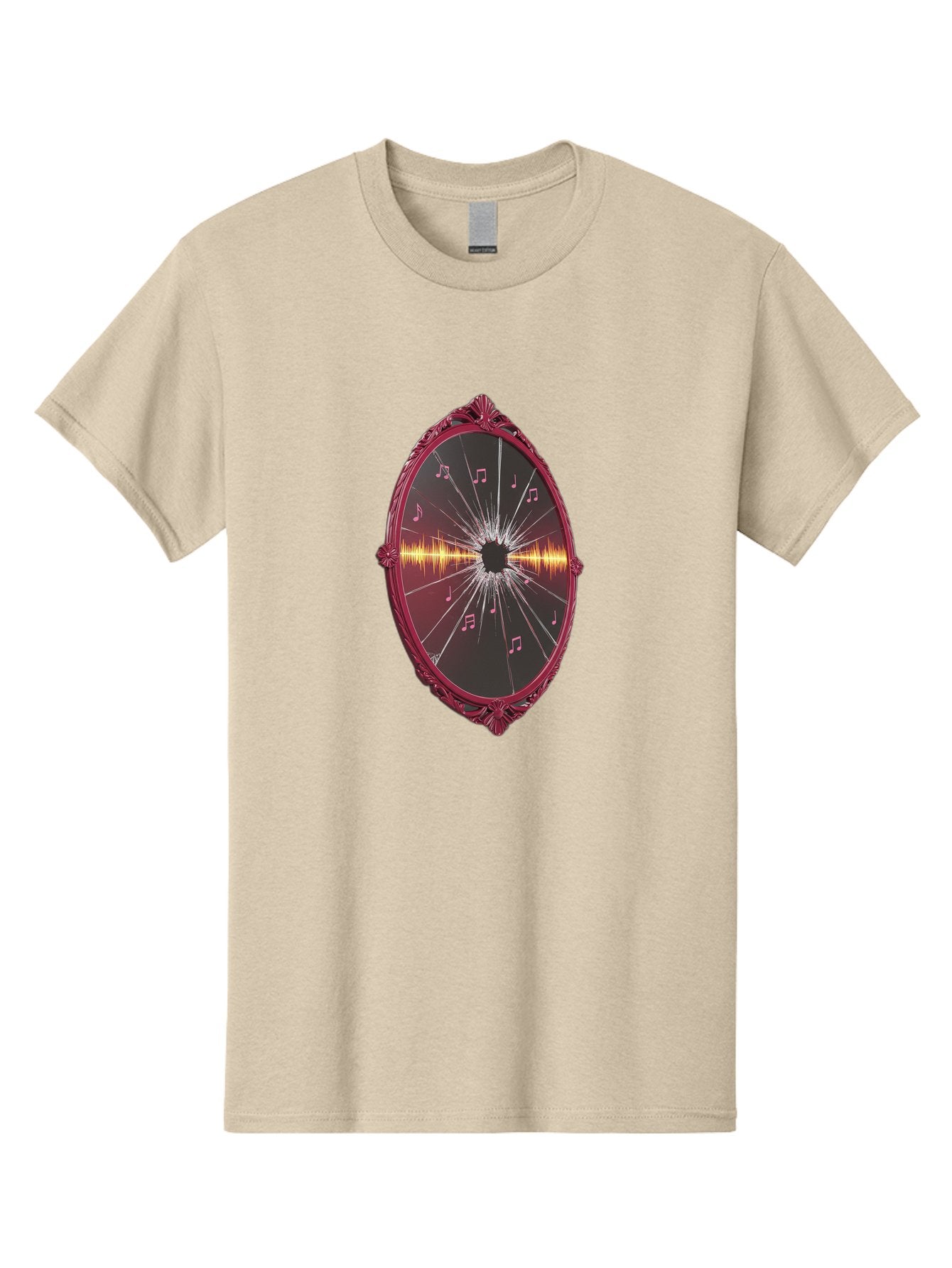 Music-Notes-Shattered-Mirror Men'S Graphic Tee, 100% Cotton, Comfortable Casual Summer Wear, Machine Washable, Vintage Camera, Old Camera, Antique Camera, Black Camera, Classic Photography, Photography Equipment, Nostalgic Device, Film Camera, Bak923 13