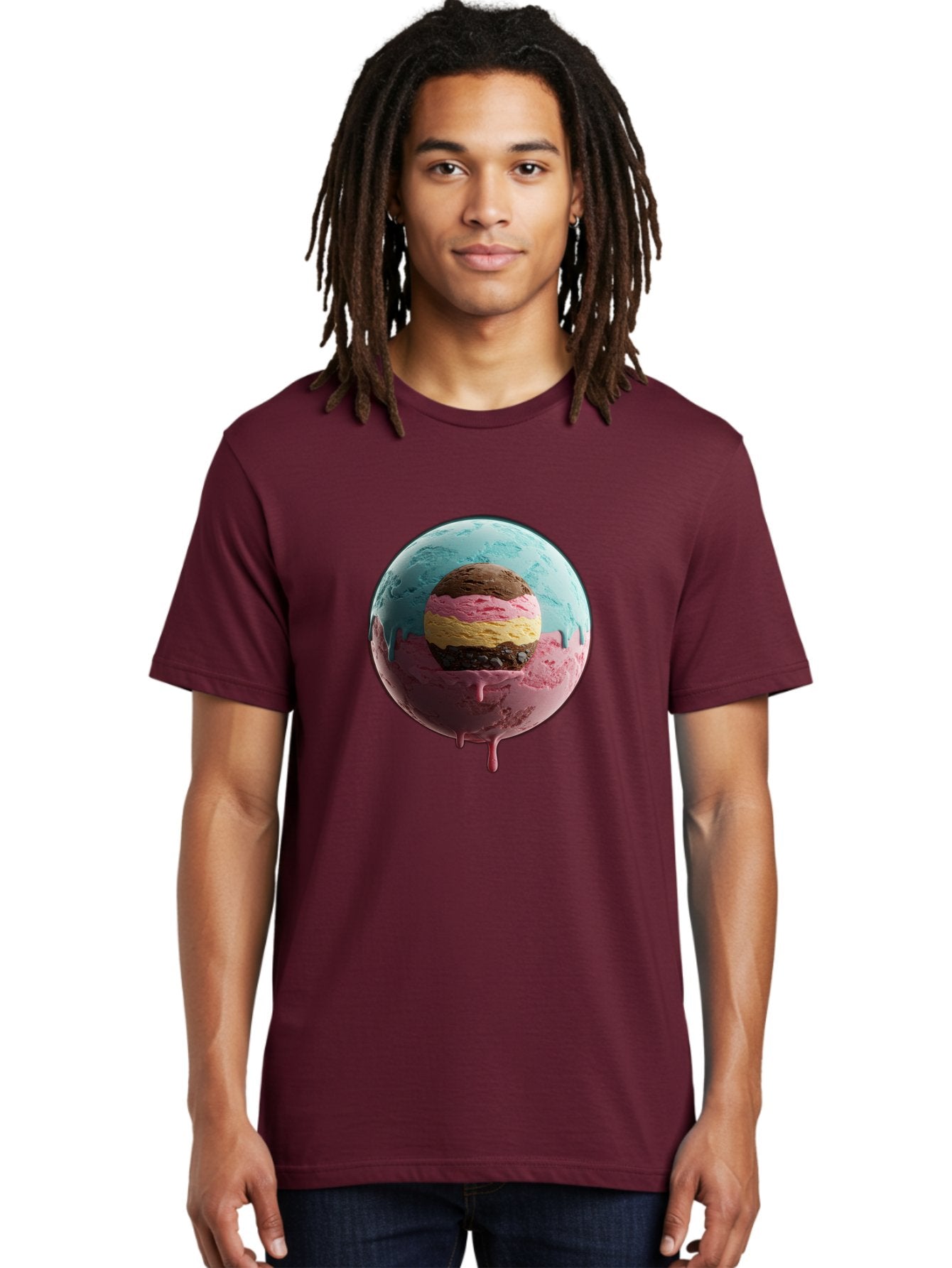 Neapolitan-Ice-Cream-Globe Men'S Graphic Tee, 100% Cotton, Comfortable Casual Summer Wear, Machine Washable, Vintage Camera, Old Camera, Antique Camera, Black Camera, Classic Photography, Photography Equipment, Nostalgic Device, Film Camera, Bak936 18