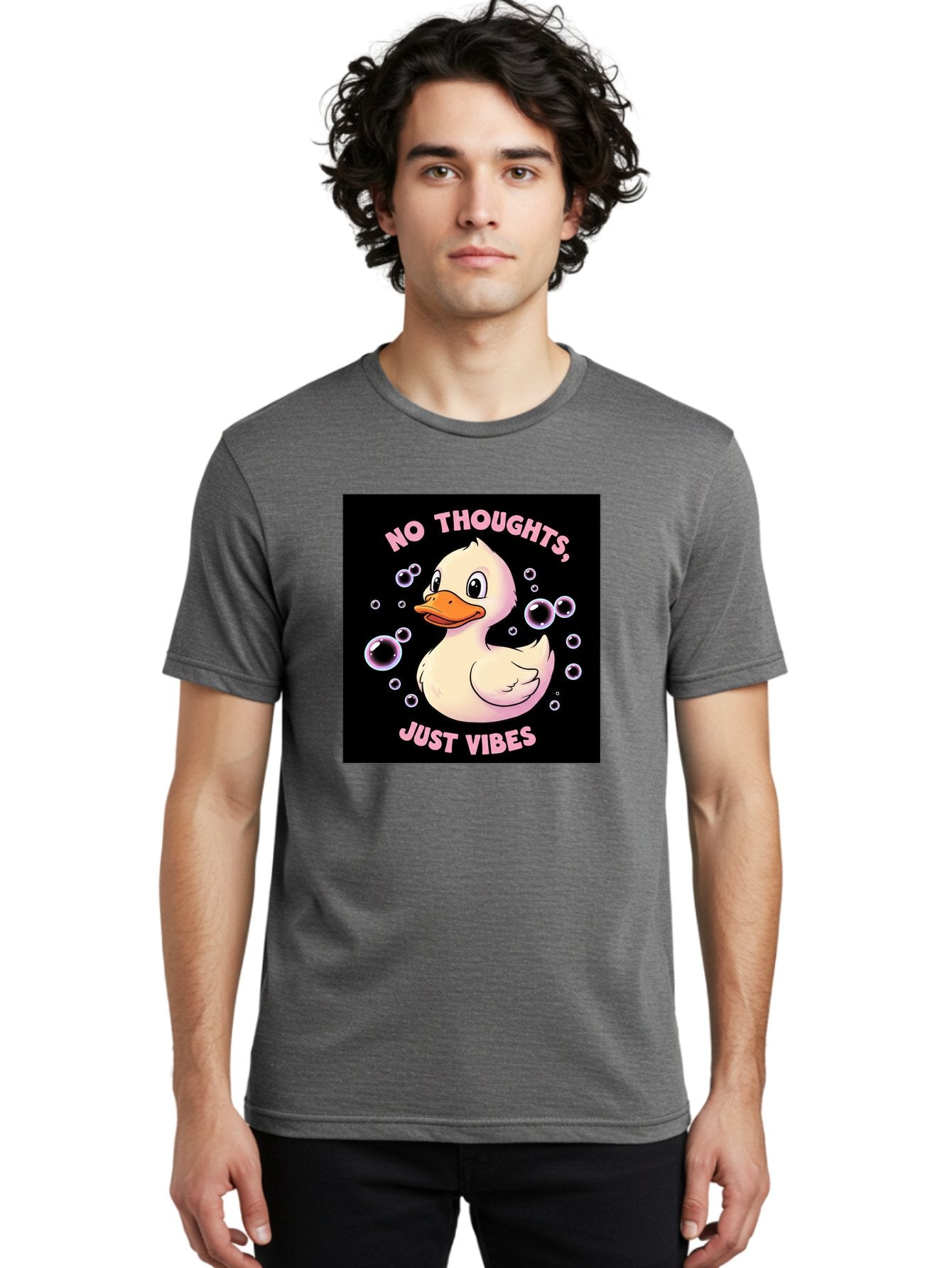 No-Thoughts-Just-Vibes-1 Men'S Graphic Tee, 100% Cotton, Comfortable Casual Summer Wear, Machine Washable, Vintage Camera, Old Camera, Antique Camera, Black Camera, Classic Photography, Photography Equipment, Nostalgic Device, Film Camera, Bak955 26