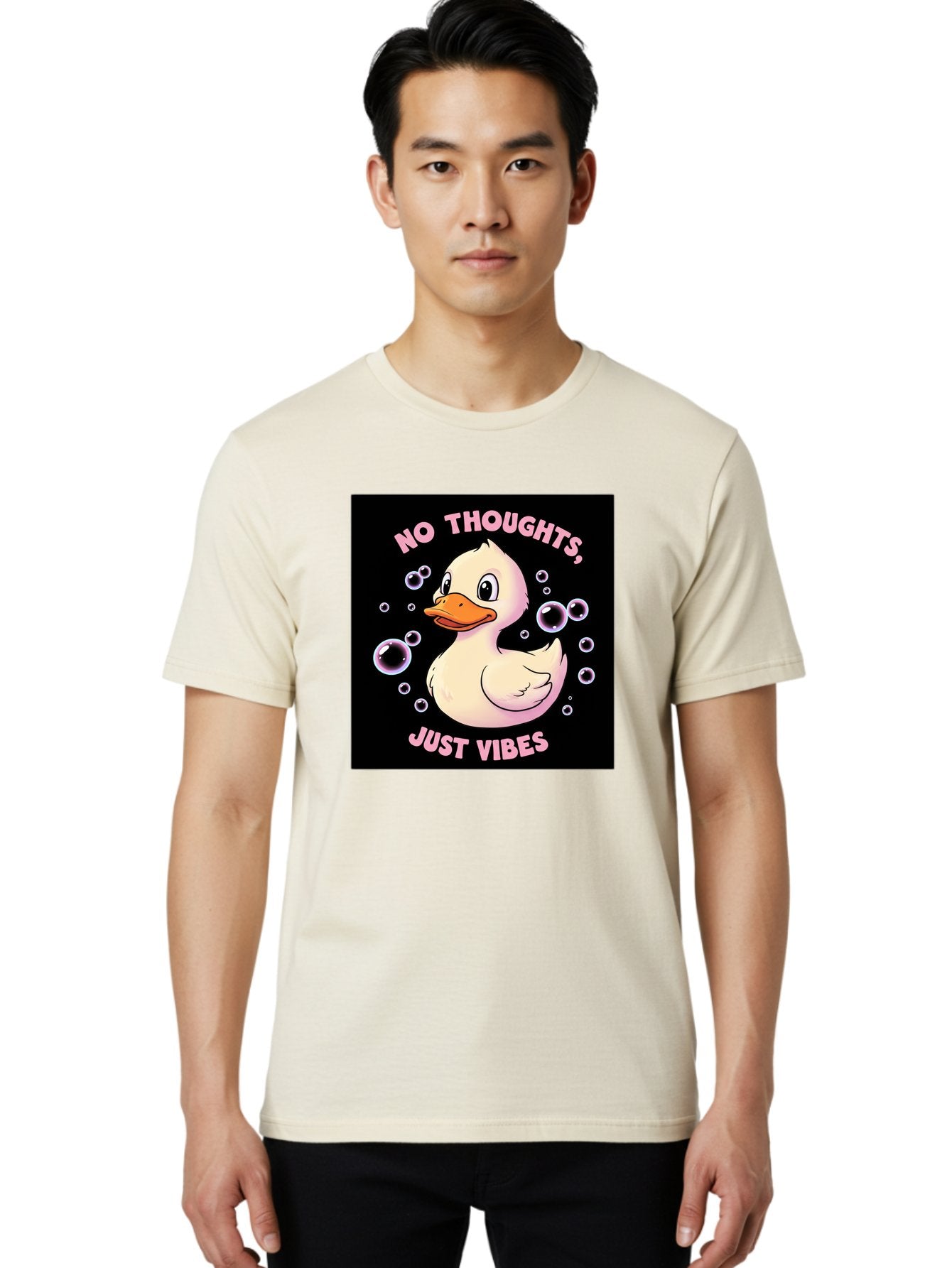 No-Thoughts-Just-Vibes-1 Men'S Graphic Tee, 100% Cotton, Comfortable Casual Summer Wear, Machine Washable, Vintage Camera, Old Camera, Antique Camera, Black Camera, Classic Photography, Photography Equipment, Nostalgic Device, Film Camera, Bak955 30