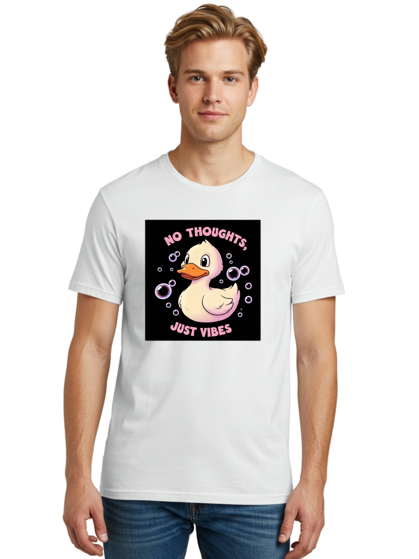 No-Thoughts-Just-Vibes-1 Men'S Graphic Tee, 100% Cotton, Comfortable Casual Summer Wear, Machine Washable, Vintage Camera, Old Camera, Antique Camera, Black Camera, Classic Photography, Photography Equipment, Nostalgic Device, Film Camera, Bak955 19