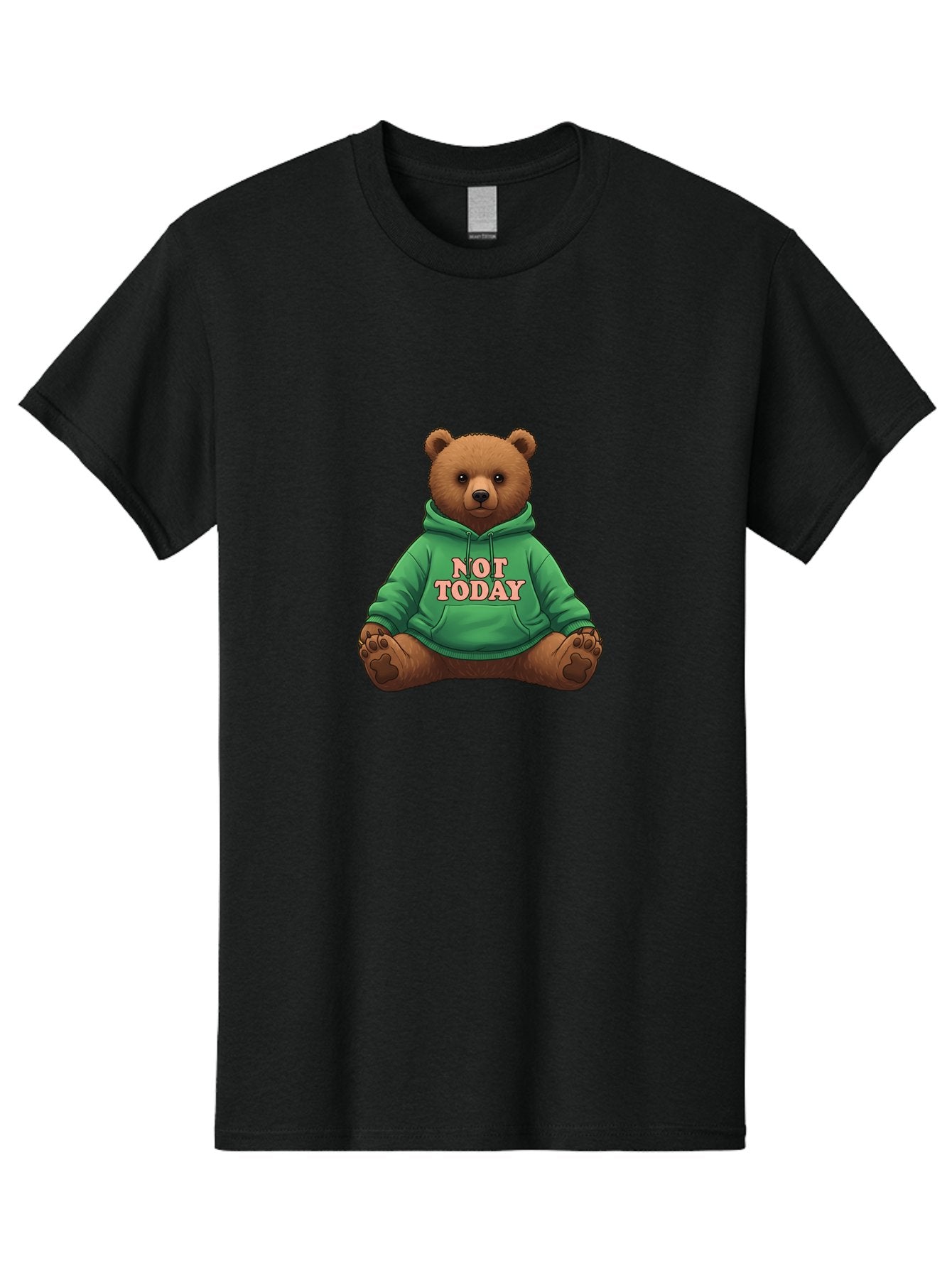 Not-Today-Bear-1 Men'S Graphic Tee, 100% Cotton, Comfortable Casual Summer Wear, Machine Washable, Vintage Camera, Old Camera, Antique Camera, Black Camera, Classic Photography, Photography Equipment, Nostalgic Device, Film Camera, Camera Art Bak957 13
