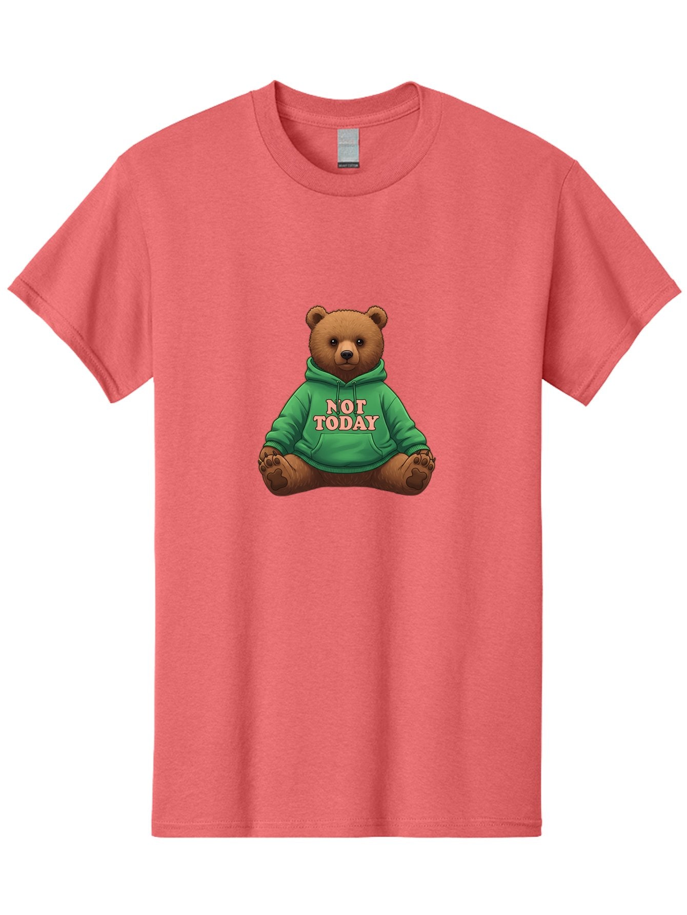 Not-Today-Bear-1 Men'S Graphic Tee, 100% Cotton, Comfortable Casual Summer Wear, Machine Washable, Vintage Camera, Old Camera, Antique Camera, Black Camera, Classic Photography, Photography Equipment, Nostalgic Device, Film Camera, Camera Art Bak957 12