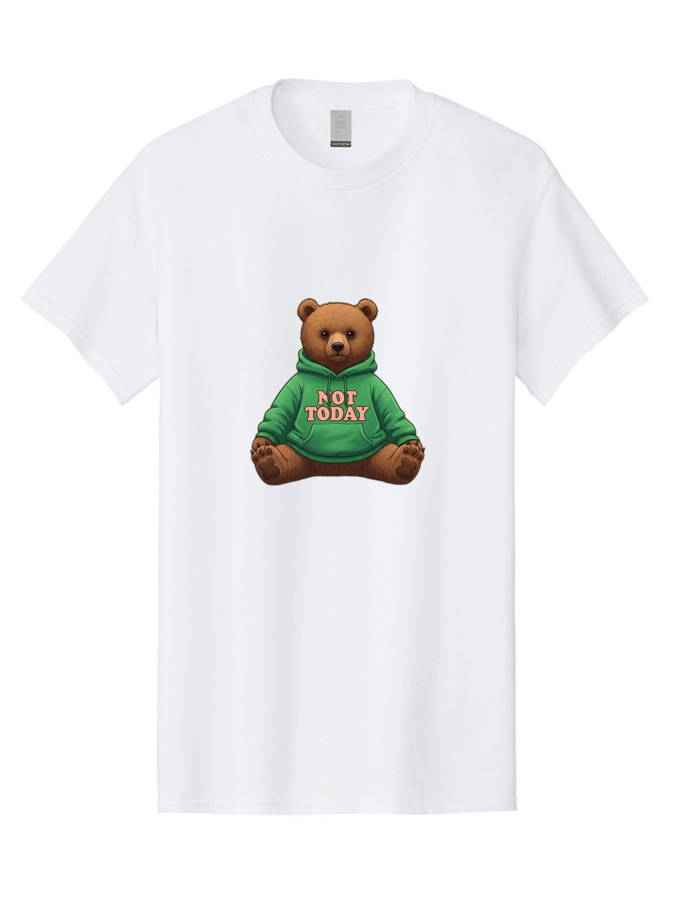 Not-Today-Bear-1 Men'S Graphic Tee, 100% Cotton, Comfortable Casual Summer Wear, Machine Washable, Vintage Camera, Old Camera, Antique Camera, Black Camera, Classic Photography, Photography Equipment, Nostalgic Device, Film Camera, Camera Art Bak957 15
