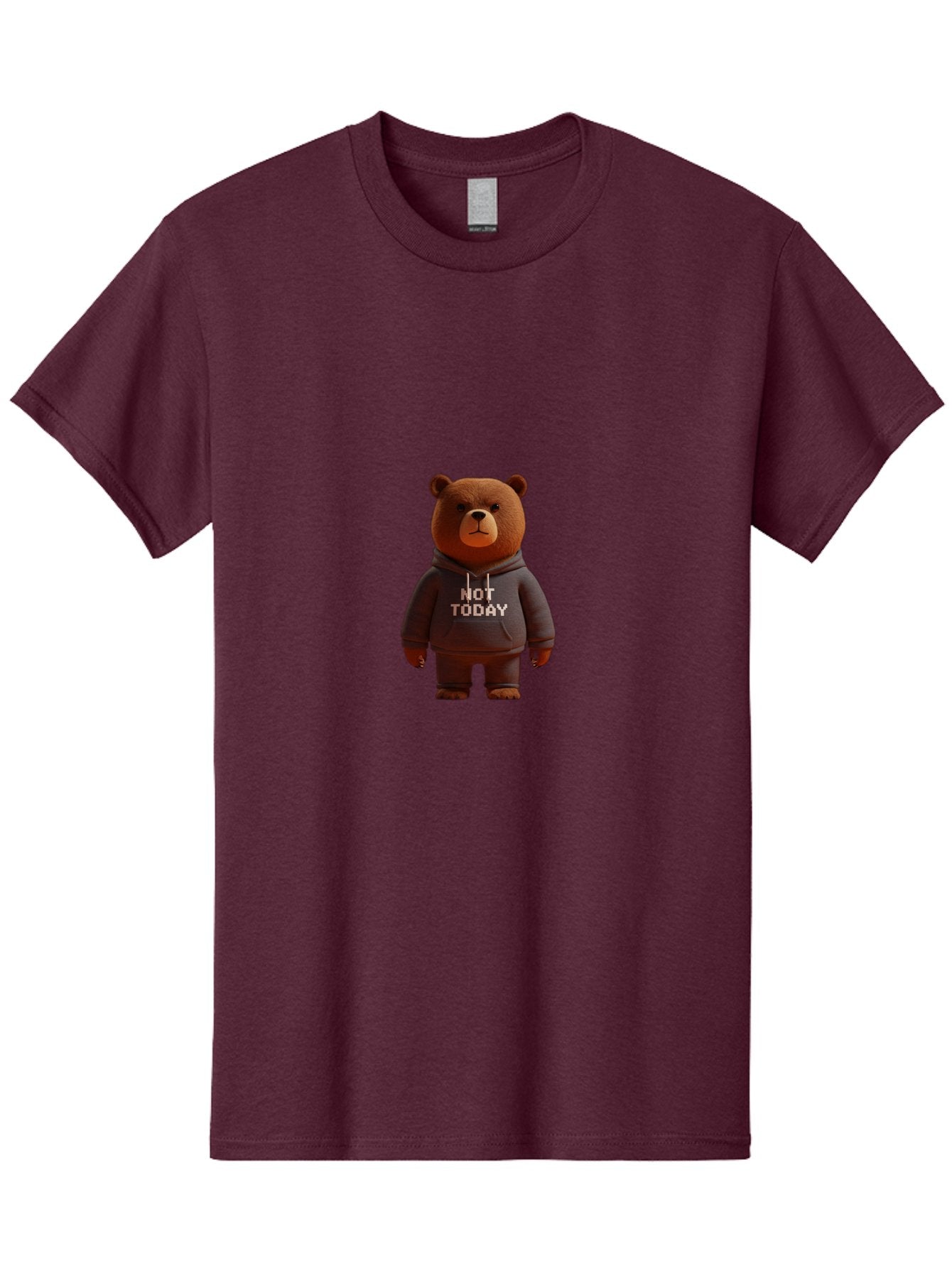 Not-Today-Bear-10 Men'S Graphic Tee, 100% Cotton, Comfortable Casual Summer Wear, Machine Washable, Vintage Camera, Old Camera, Antique Camera, Black Camera, Classic Photography, Photography Equipment, Nostalgic Device, Film Camera, Camera Art Bak958 12