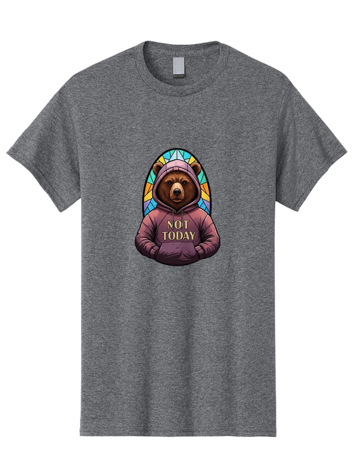 Not-Today-Bear-11 Men'S Graphic Tee, 100% Cotton, Comfortable Casual Summer Wear, Machine Washable, Vintage Camera, Old Camera, Antique Camera, Black Camera, Classic Photography, Photography Equipment, Nostalgic Device, Film Camera, Camera Art Bak959 5