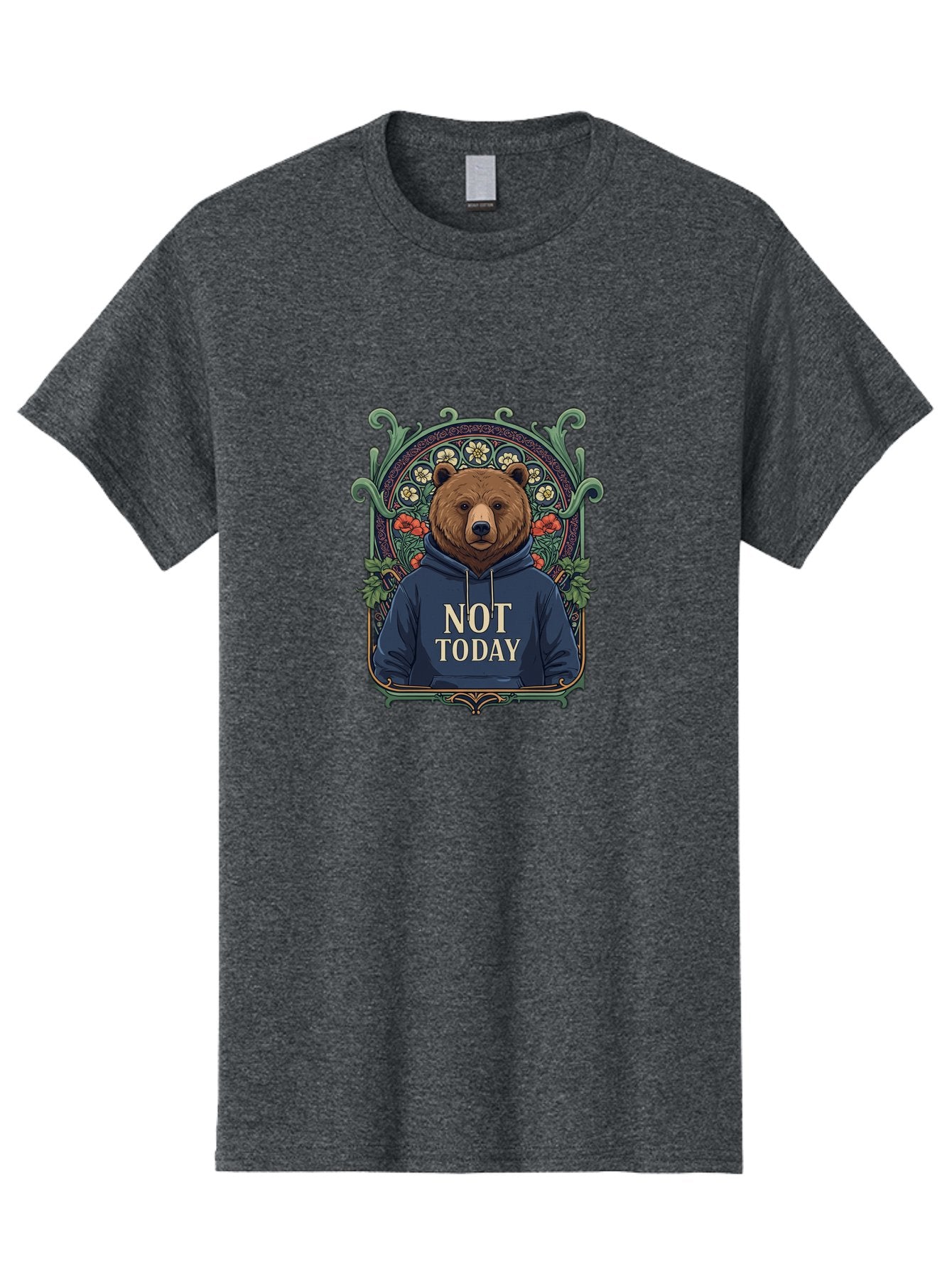 Not-Today-Bear-13 Men'S Graphic Tee, 100% Cotton, Comfortable Casual Summer Wear, Machine Washable, Vintage Camera, Old Camera, Antique Camera, Black Camera, Classic Photography, Photography Equipment, Nostalgic Device, Film Camera, Camera Art Bak961 10