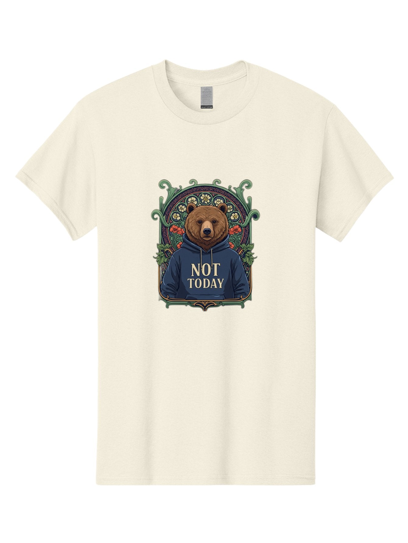 Not-Today-Bear-13 Men'S Graphic Tee, 100% Cotton, Comfortable Casual Summer Wear, Machine Washable, Vintage Camera, Old Camera, Antique Camera, Black Camera, Classic Photography, Photography Equipment, Nostalgic Device, Film Camera, Camera Art Bak961 12