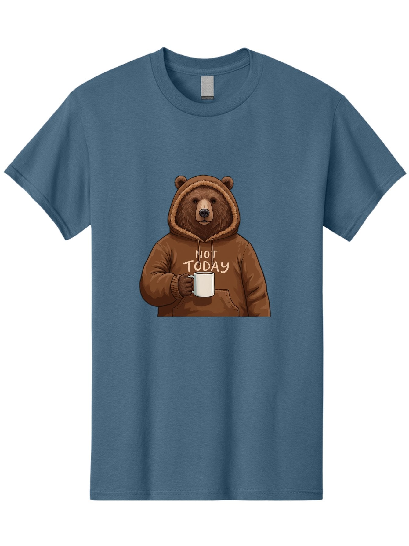 Not-Today-Bear-4 Men'S Graphic Tee, 100% Cotton, Comfortable Casual Summer Wear, Machine Washable, Vintage Camera, Old Camera, Antique Camera, Black Camera, Classic Photography, Photography Equipment, Nostalgic Device, Film Camera, Camera Art Bak965 12