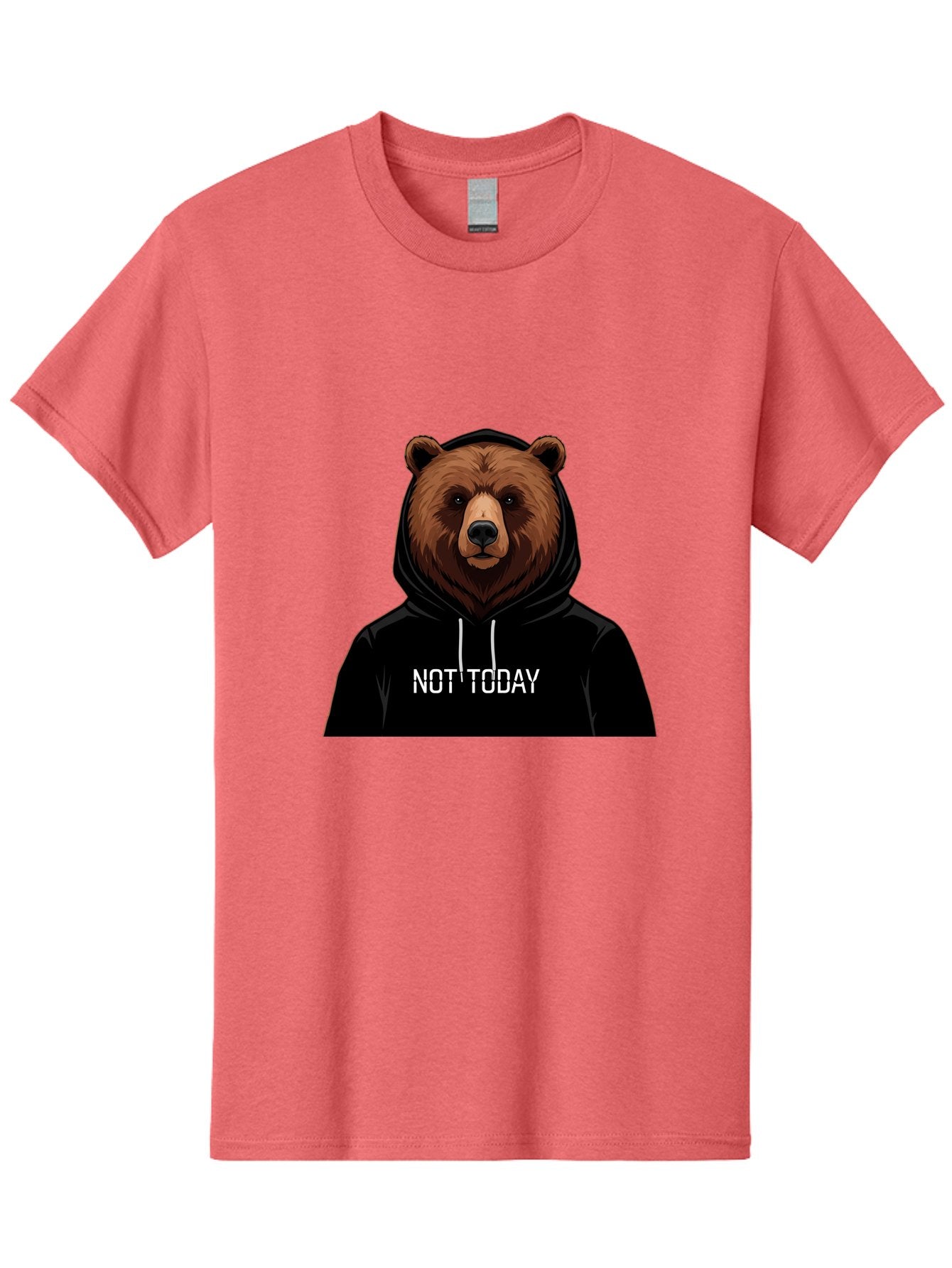 Not-Today-Bear-5 Men'S Graphic Tee, 100% Cotton, Comfortable Casual Summer Wear, Machine Washable, Vintage Camera, Old Camera, Antique Camera, Black Camera, Classic Photography, Photography Equipment, Nostalgic Device, Film Camera, Camera Art Bak966 15