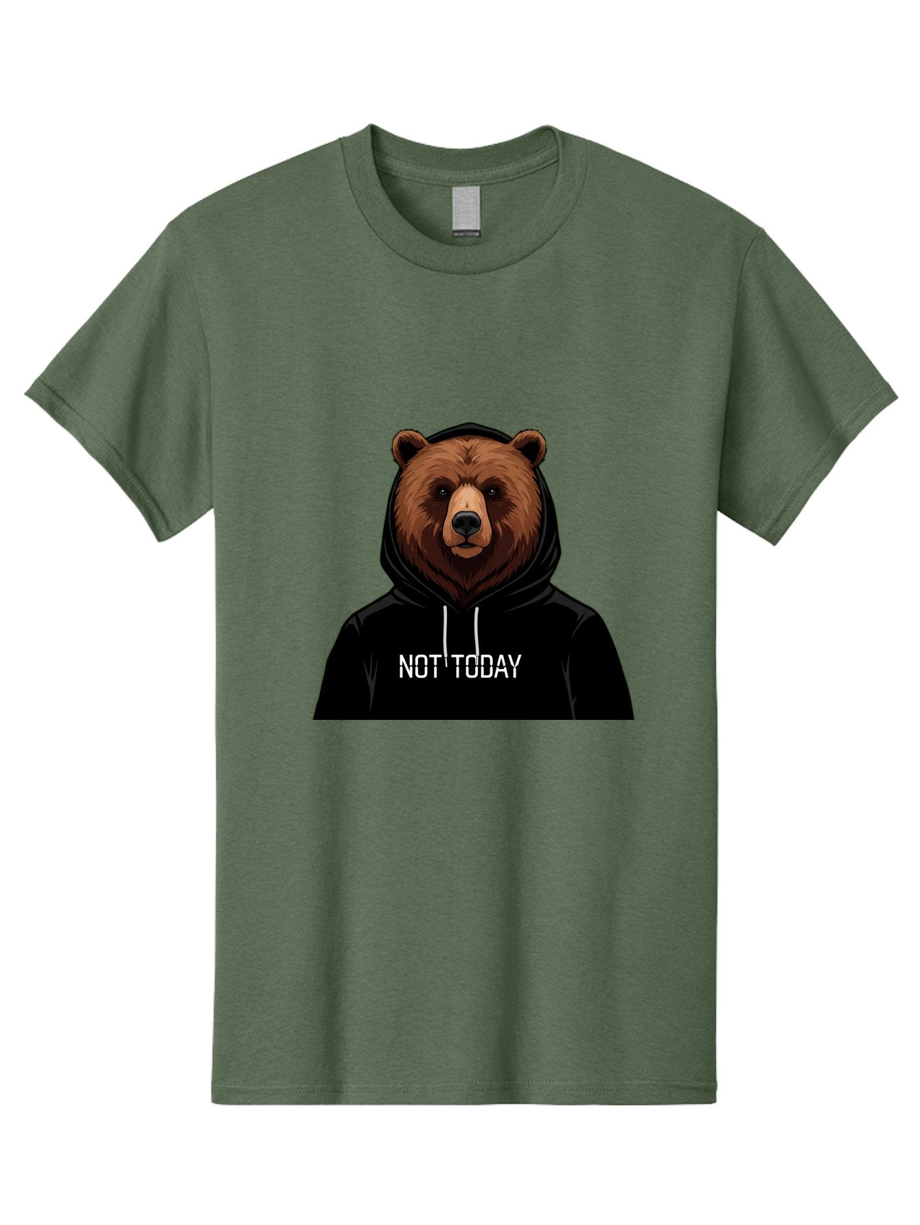 Not-Today-Bear-5 Men'S Graphic Tee, 100% Cotton, Comfortable Casual Summer Wear, Machine Washable, Vintage Camera, Old Camera, Antique Camera, Black Camera, Classic Photography, Photography Equipment, Nostalgic Device, Film Camera, Camera Art Bak966 14