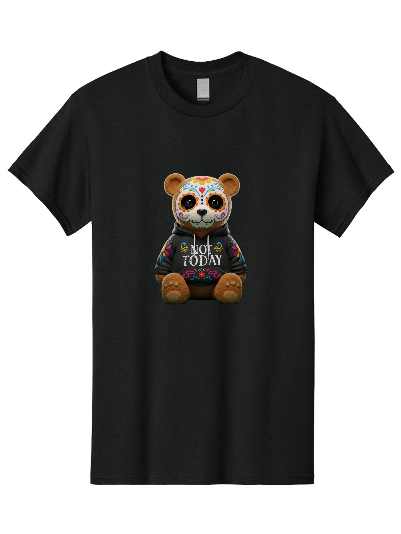 Not-Today-Teddy-Bear-1 Men'S Graphic Tee, 100% Cotton, Comfortable Casual Summer Wear, Machine Washable, Vintage Camera, Old Camera, Antique Camera, Black Camera, Classic Photography, Photography Equipment, Nostalgic Device, Film Camera, Bak972