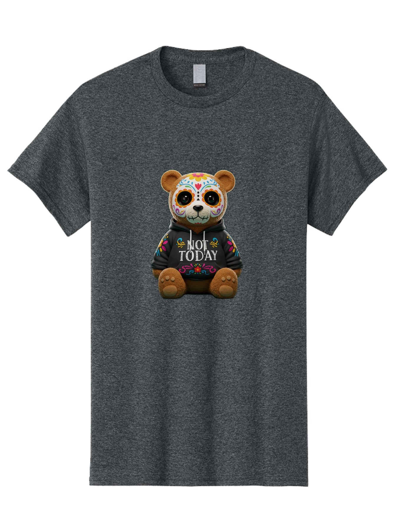 Not-Today-Teddy-Bear-1 Men'S Graphic Tee, 100% Cotton, Comfortable Casual Summer Wear, Machine Washable, Vintage Camera, Old Camera, Antique Camera, Black Camera, Classic Photography, Photography Equipment, Nostalgic Device, Film Camera, Bak972 13