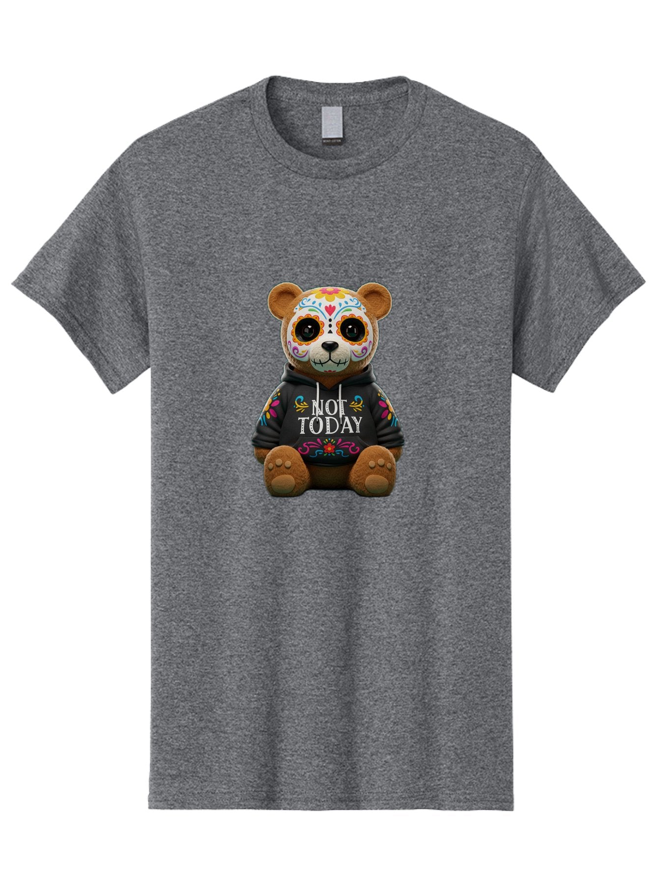 Not-Today-Teddy-Bear-1 Men'S Graphic Tee, 100% Cotton, Comfortable Casual Summer Wear, Machine Washable, Vintage Camera, Old Camera, Antique Camera, Black Camera, Classic Photography, Photography Equipment, Nostalgic Device, Film Camera, Bak972