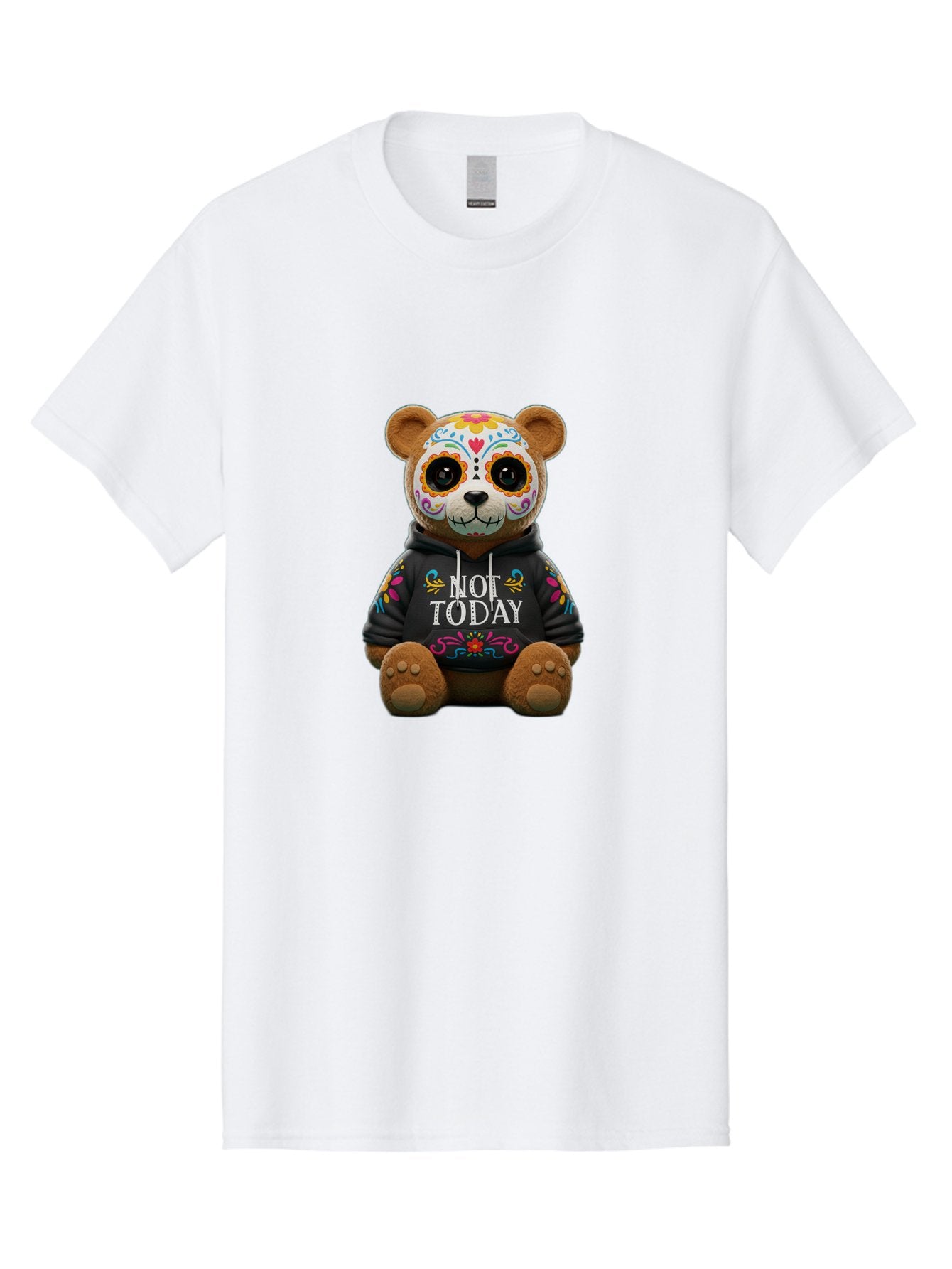 Not-Today-Teddy-Bear-1 Men'S Graphic Tee, 100% Cotton, Comfortable Casual Summer Wear, Machine Washable, Vintage Camera, Old Camera, Antique Camera, Black Camera, Classic Photography, Photography Equipment, Nostalgic Device, Film Camera, Bak972 3