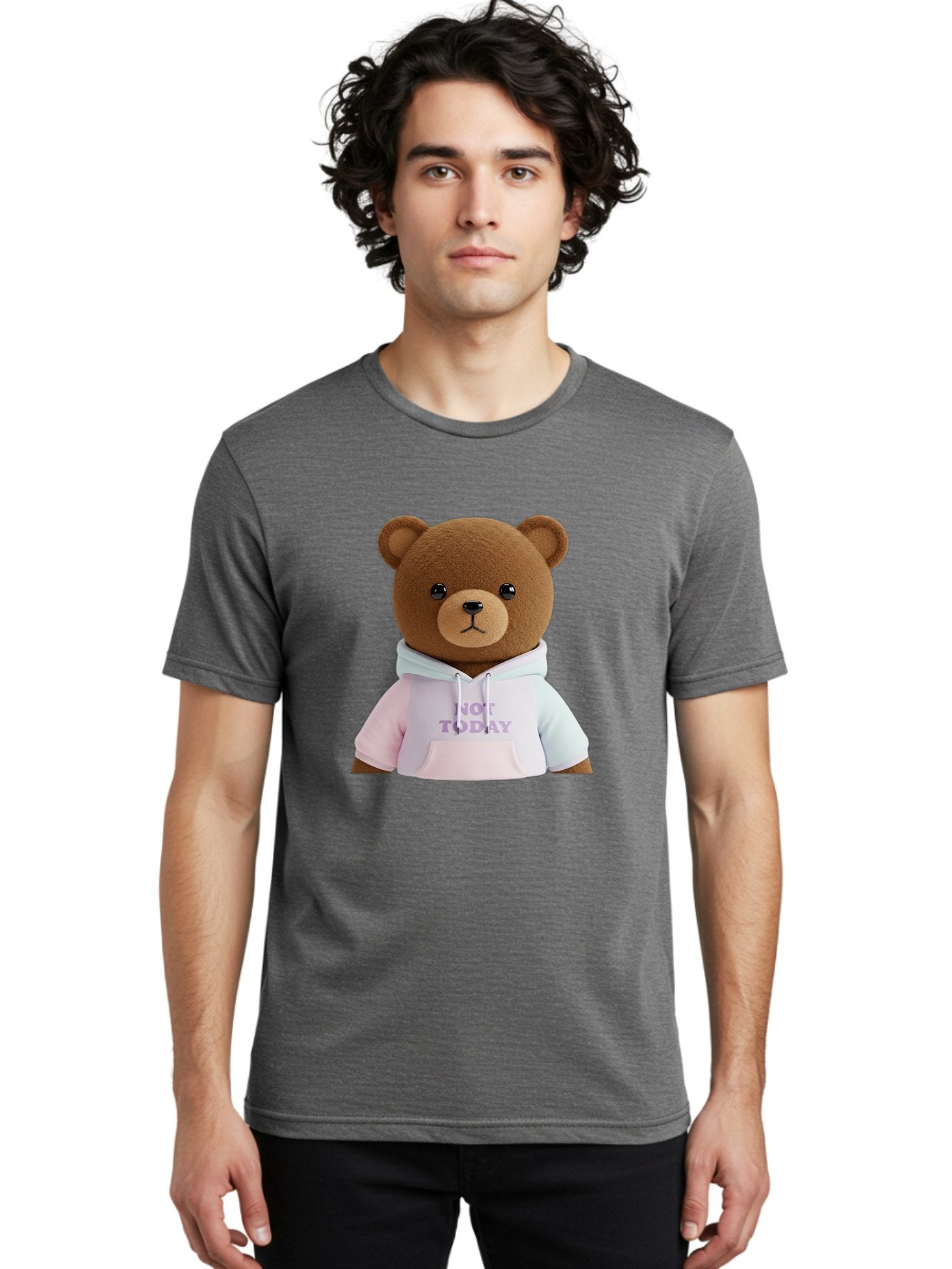Not-Today-Teddy-Bear Men'S Graphic Tee, 100% Cotton, Comfortable Casual Summer Wear, Machine Washable, Vintage Camera, Old Camera, Antique Camera, Black Camera, Classic Photography, Photography Equipment, Nostalgic Device, Film Camera, Bak973 17