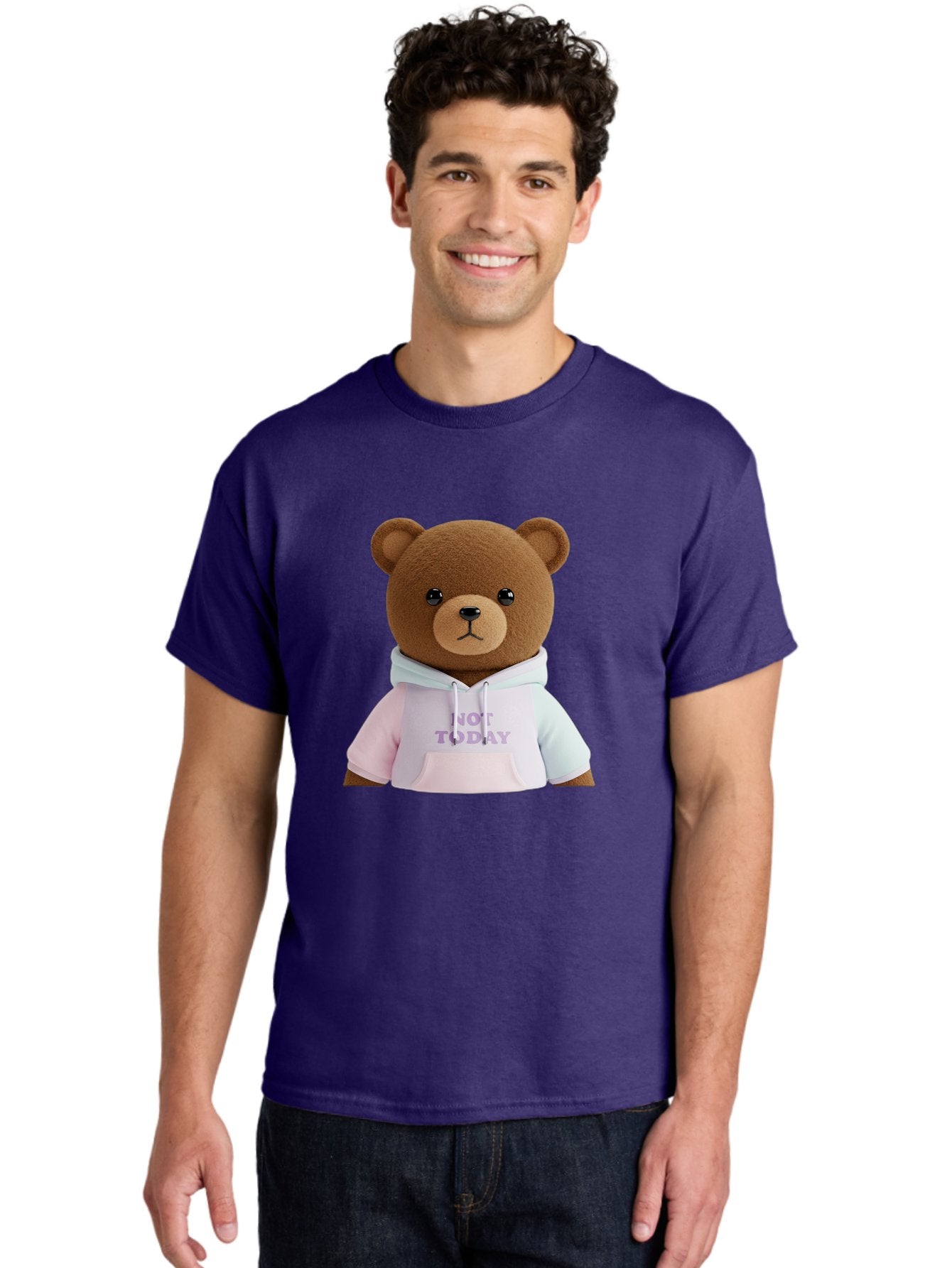 Not-Today-Teddy-Bear Men'S Graphic Tee, 100% Cotton, Comfortable Casual Summer Wear, Machine Washable, Vintage Camera, Old Camera, Antique Camera, Black Camera, Classic Photography, Photography Equipment, Nostalgic Device, Film Camera, Bak973 20