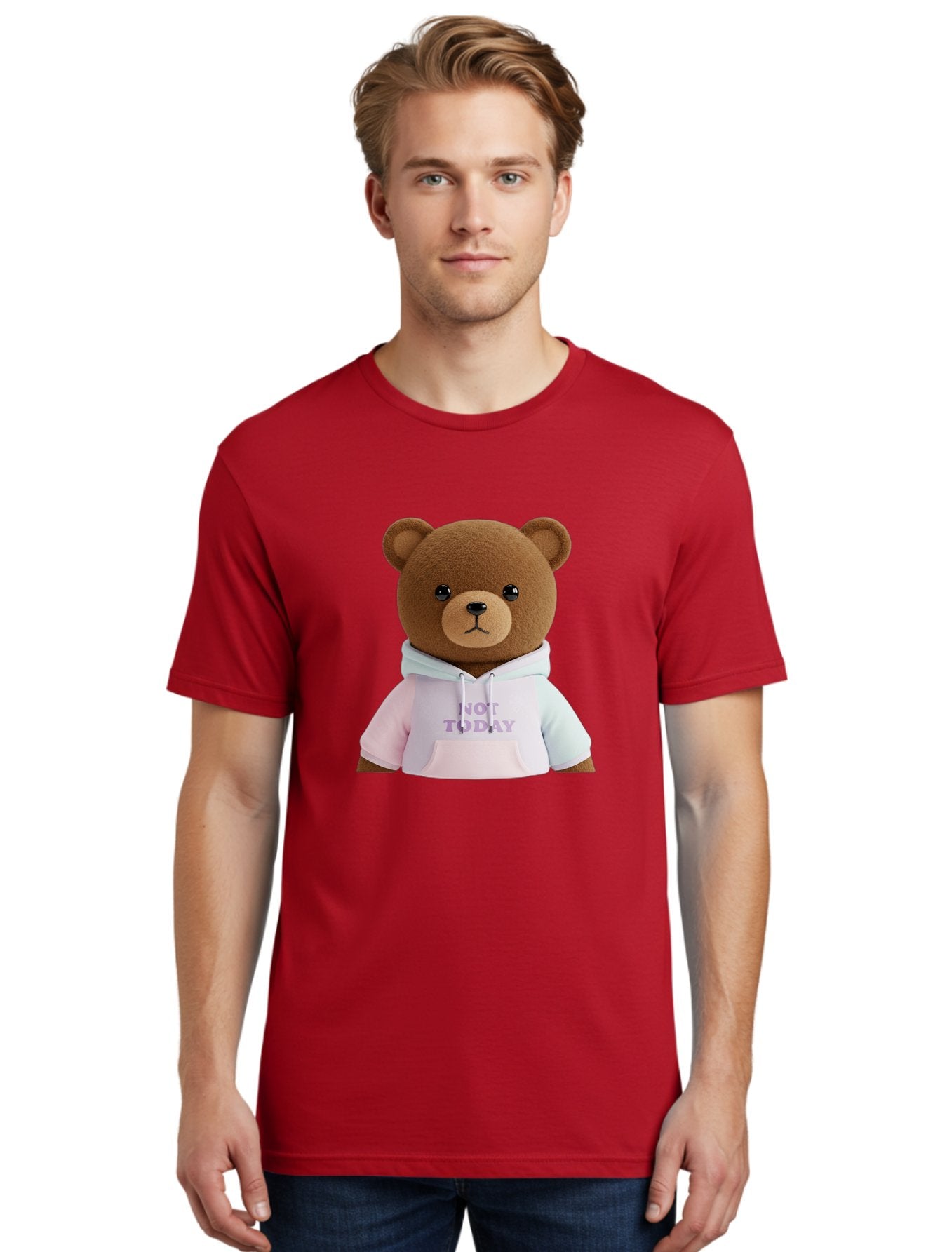 Not-Today-Teddy-Bear Men'S Graphic Tee, 100% Cotton, Comfortable Casual Summer Wear, Machine Washable, Vintage Camera, Old Camera, Antique Camera, Black Camera, Classic Photography, Photography Equipment, Nostalgic Device, Film Camera, Bak973 23
