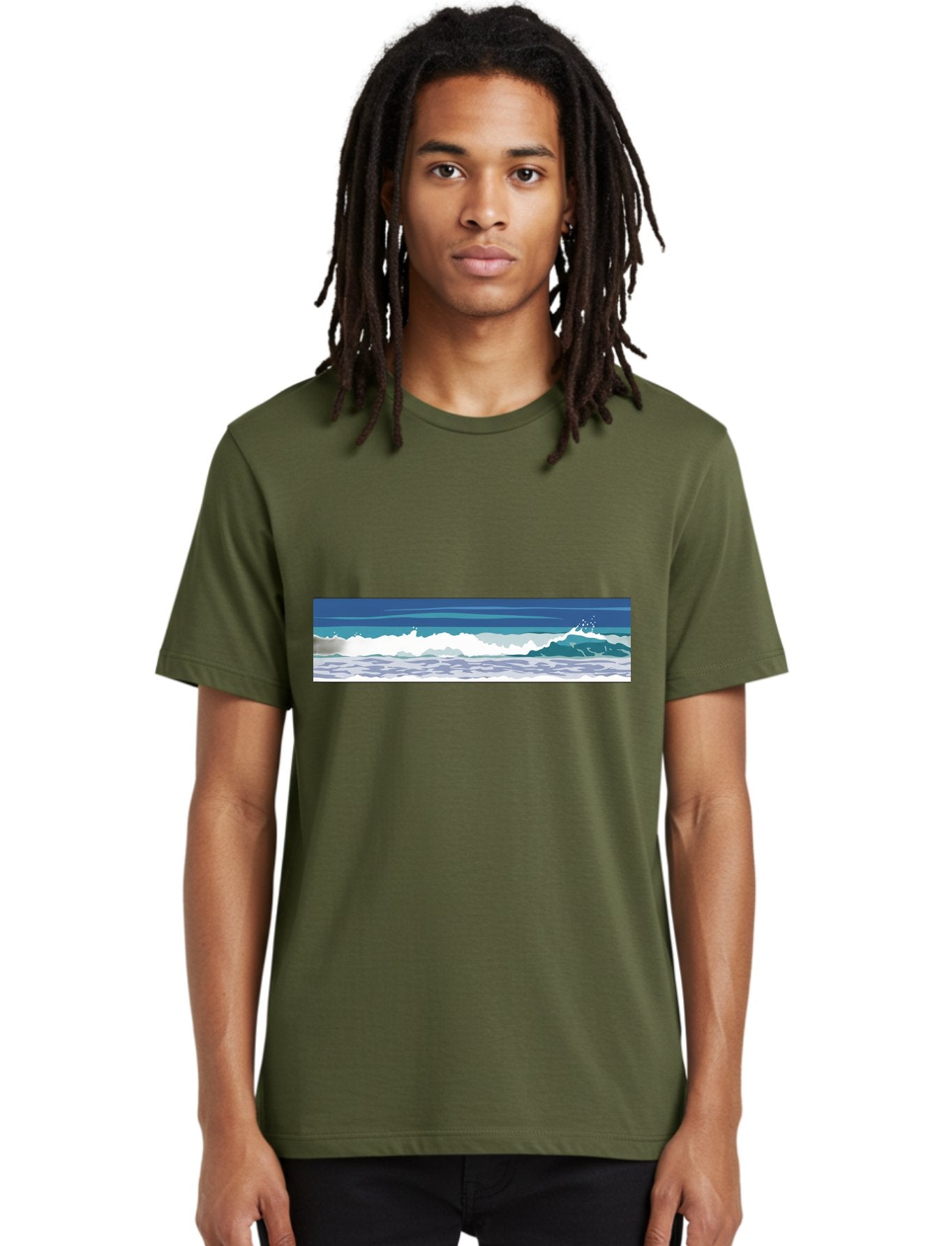 Ocean-Waves-1 Men'S Graphic Tee, 100% Cotton, Comfortable Casual Summer Wear, Machine Washable, Vintage Camera, Old Camera, Antique Camera, Black Camera, Classic Photography, Photography Equipment, Nostalgic Device, Film Camera, Camera Art Bak986 22