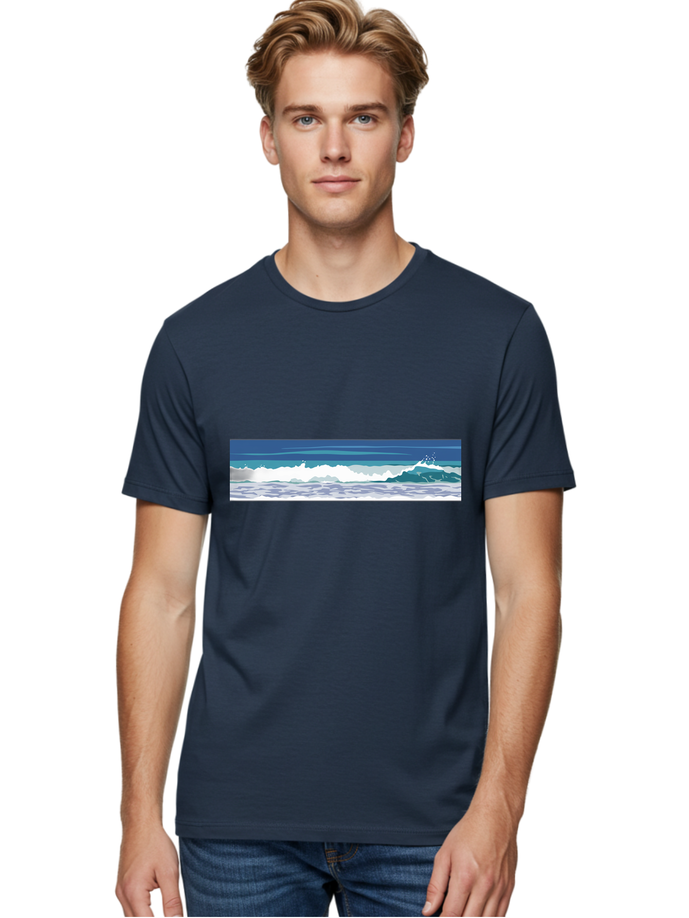 Ocean-Waves-1 Men'S Graphic Tee, 100% Cotton, Comfortable Casual Summer Wear, Machine Washable, Vintage Camera, Old Camera, Antique Camera, Black Camera, Classic Photography, Photography Equipment, Nostalgic Device, Film Camera, Camera Art Bak986 22