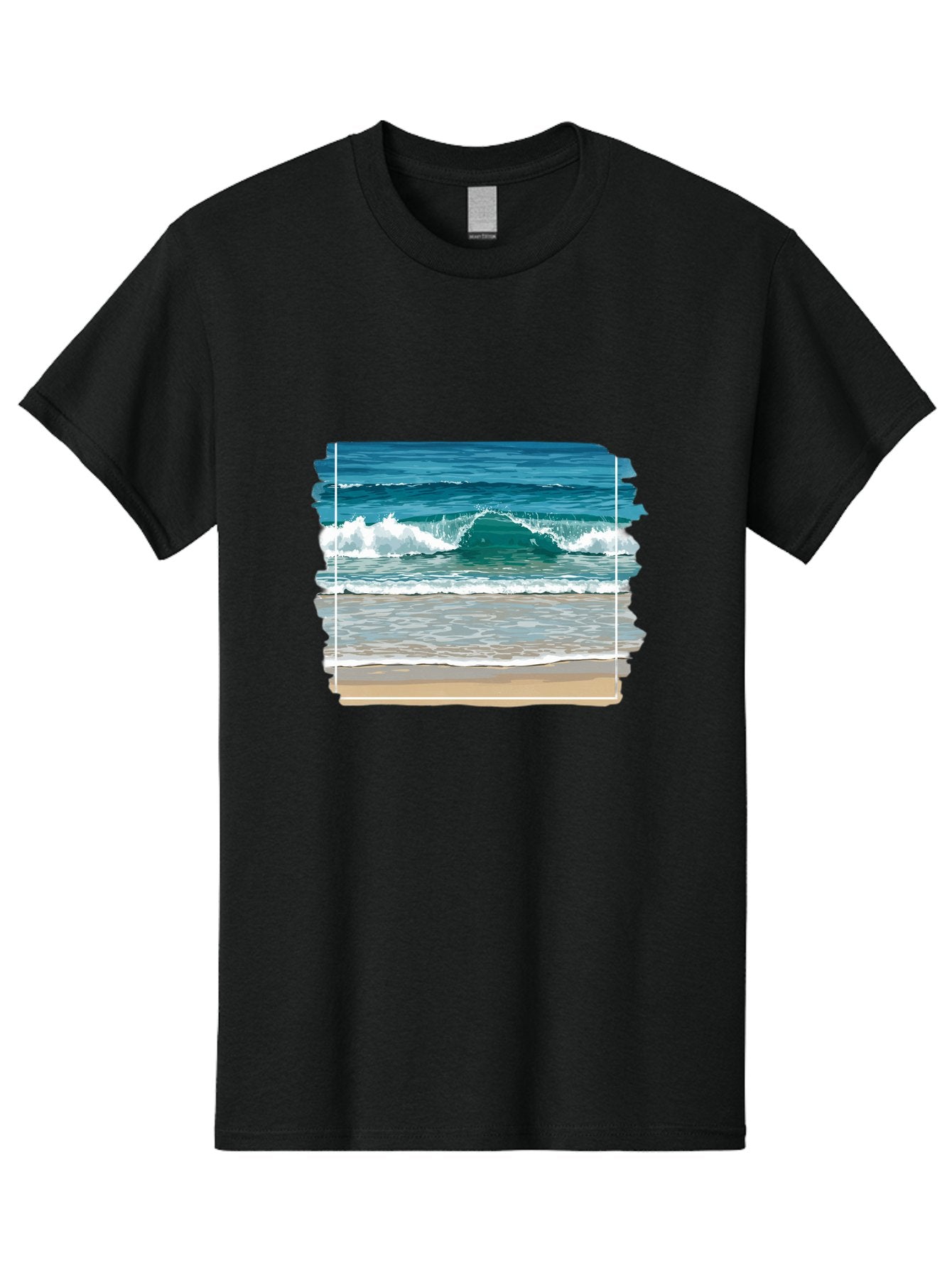 Ocean-Waves-2 Men'S Graphic Tee, 100% Cotton, Comfortable Casual Summer Wear, Machine Washable, Vintage Camera, Old Camera, Antique Camera, Black Camera, Classic Photography, Photography Equipment, Nostalgic Device, Film Camera, Camera Art Bak987 7