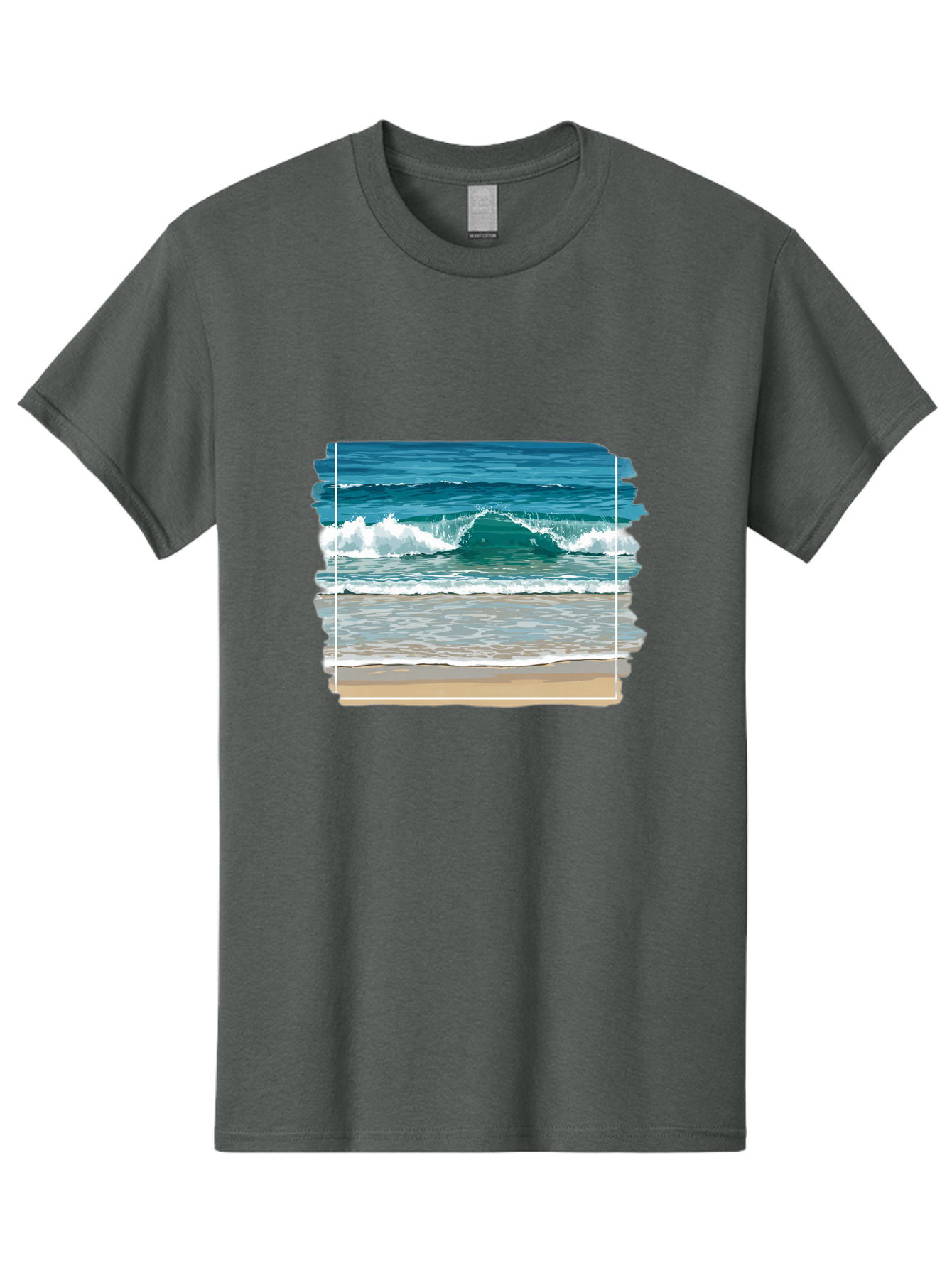 Ocean-Waves-2 Men'S Graphic Tee, 100% Cotton, Comfortable Casual Summer Wear, Machine Washable, Vintage Camera, Old Camera, Antique Camera, Black Camera, Classic Photography, Photography Equipment, Nostalgic Device, Film Camera, Camera Art Bak987 5