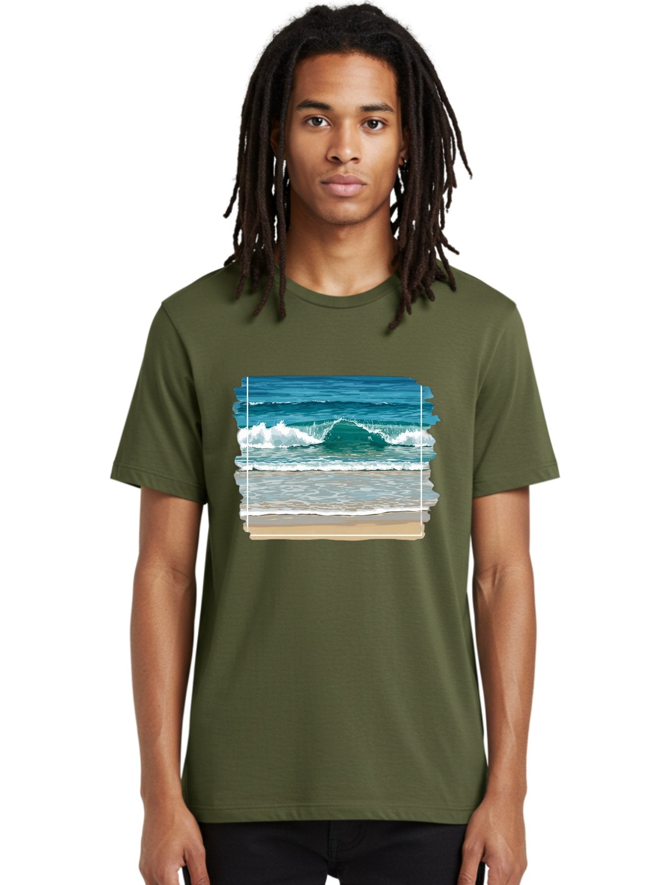 Ocean-Waves-2 Men'S Graphic Tee, 100% Cotton, Comfortable Casual Summer Wear, Machine Washable, Vintage Camera, Old Camera, Antique Camera, Black Camera, Classic Photography, Photography Equipment, Nostalgic Device, Film Camera, Camera Art Bak987 25