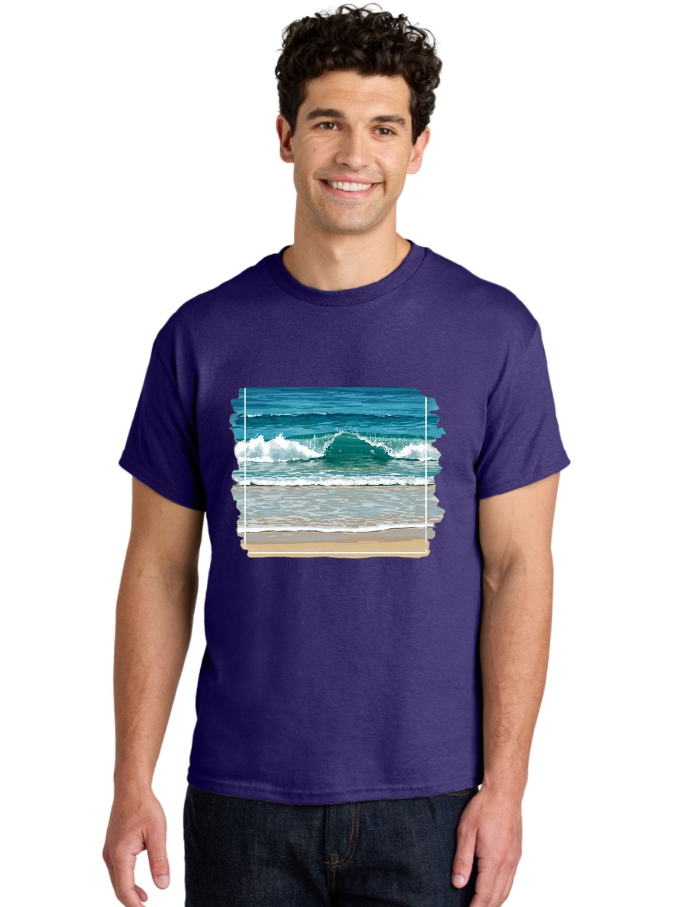 Ocean-Waves-2 Men'S Graphic Tee, 100% Cotton, Comfortable Casual Summer Wear, Machine Washable, Vintage Camera, Old Camera, Antique Camera, Black Camera, Classic Photography, Photography Equipment, Nostalgic Device, Film Camera, Camera Art Bak987 21