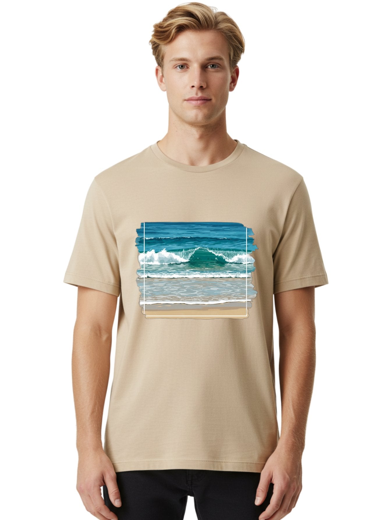 Ocean-Waves-2 Men'S Graphic Tee, 100% Cotton, Comfortable Casual Summer Wear, Machine Washable, Vintage Camera, Old Camera, Antique Camera, Black Camera, Classic Photography, Photography Equipment, Nostalgic Device, Film Camera, Camera Art Bak987 27