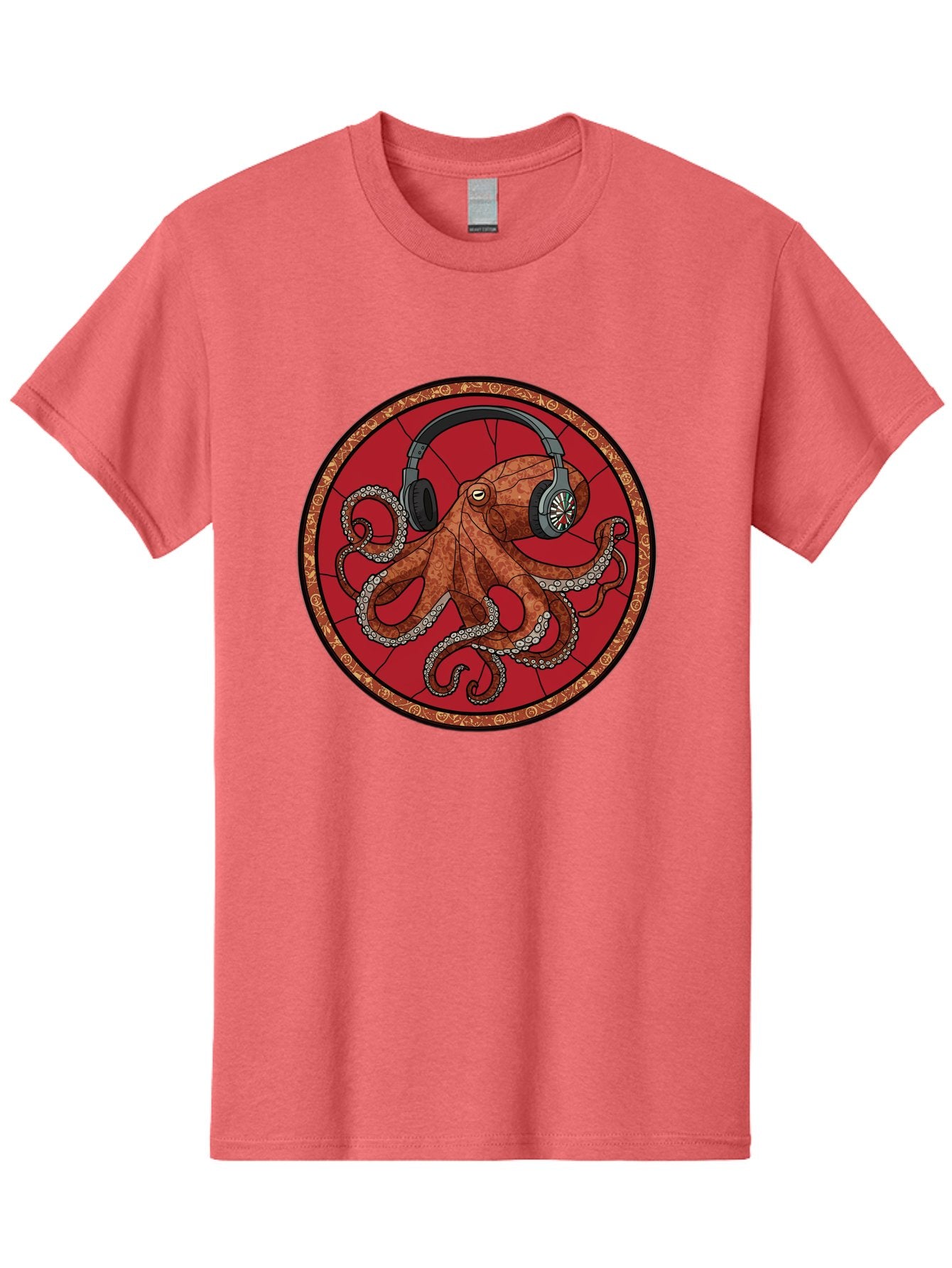 Octopus-Headphones Men'S Graphic Tee, 100% Cotton, Comfortable Casual Summer Wear, Machine Washable, Vintage Camera, Old Camera, Antique Camera, Black Camera, Classic Photography, Photography Equipment, Nostalgic Device, Film Camera, Bak991 8