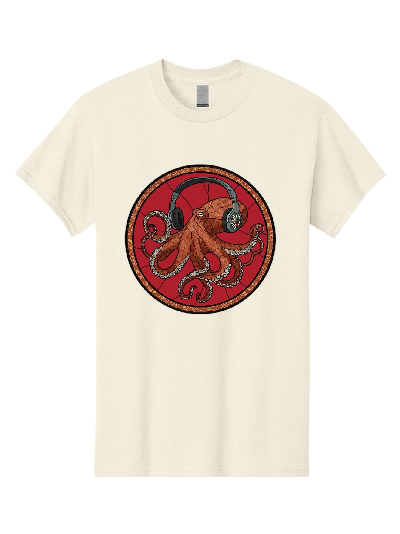 Octopus-Headphones Men'S Graphic Tee, 100% Cotton, Comfortable Casual Summer Wear, Machine Washable, Vintage Camera, Old Camera, Antique Camera, Black Camera, Classic Photography, Photography Equipment, Nostalgic Device, Film Camera, Bak991 5