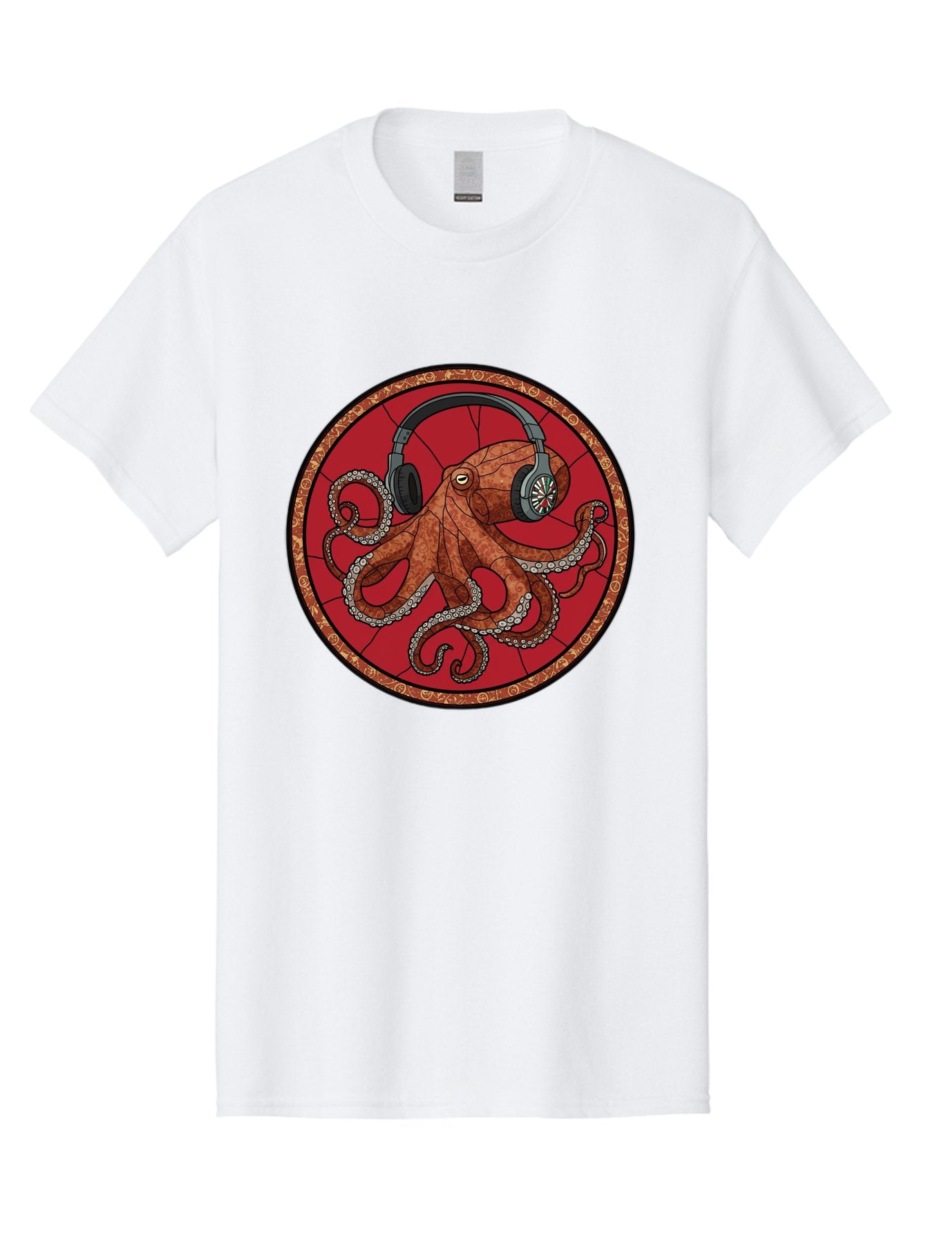 Octopus-Headphones Men'S Graphic Tee, 100% Cotton, Comfortable Casual Summer Wear, Machine Washable, Vintage Camera, Old Camera, Antique Camera, Black Camera, Classic Photography, Photography Equipment, Nostalgic Device, Film Camera, Bak991 4