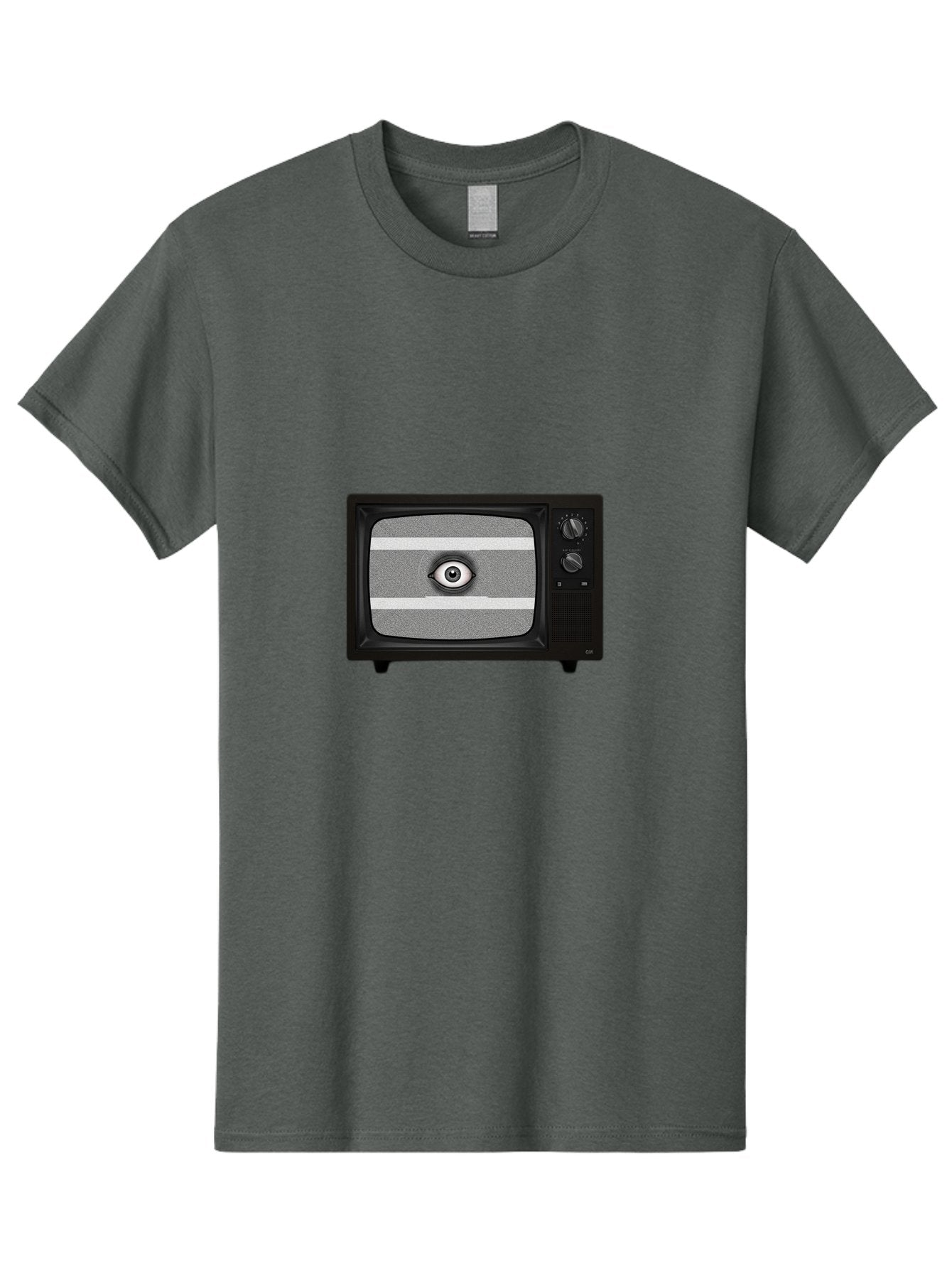 Old-Tv-With-Eye Men'S Graphic Tee, 100% Cotton, Comfortable Casual Summer Wear, Machine Washable, Vintage Camera, Old Camera, Antique Camera, Black Camera, Classic Photography, Photography Equipment, Nostalgic Device, Film Camera, Camera Art Bak996 6