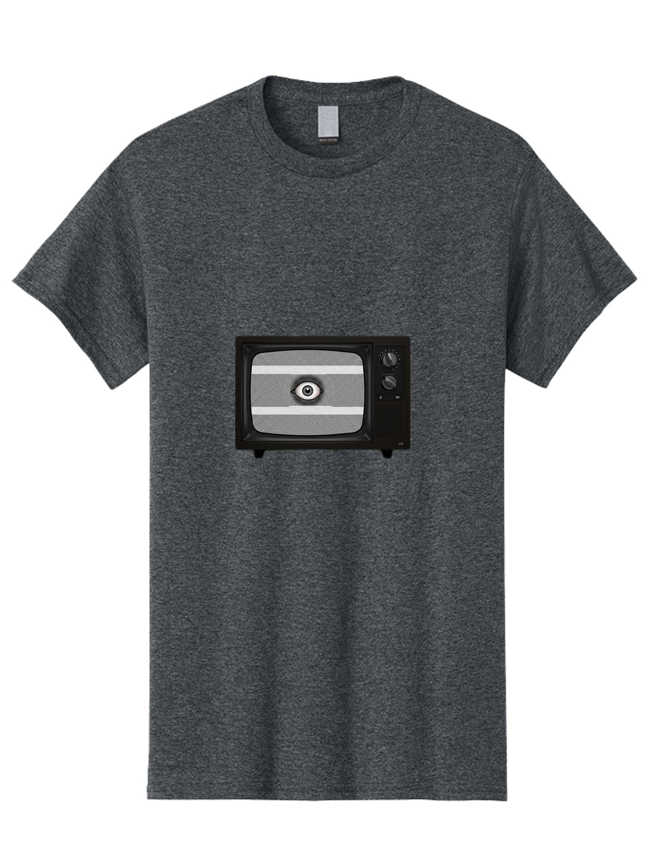 Old-Tv-With-Eye Men'S Graphic Tee, 100% Cotton, Comfortable Casual Summer Wear, Machine Washable, Vintage Camera, Old Camera, Antique Camera, Black Camera, Classic Photography, Photography Equipment, Nostalgic Device, Film Camera, Camera Art Bak996 8